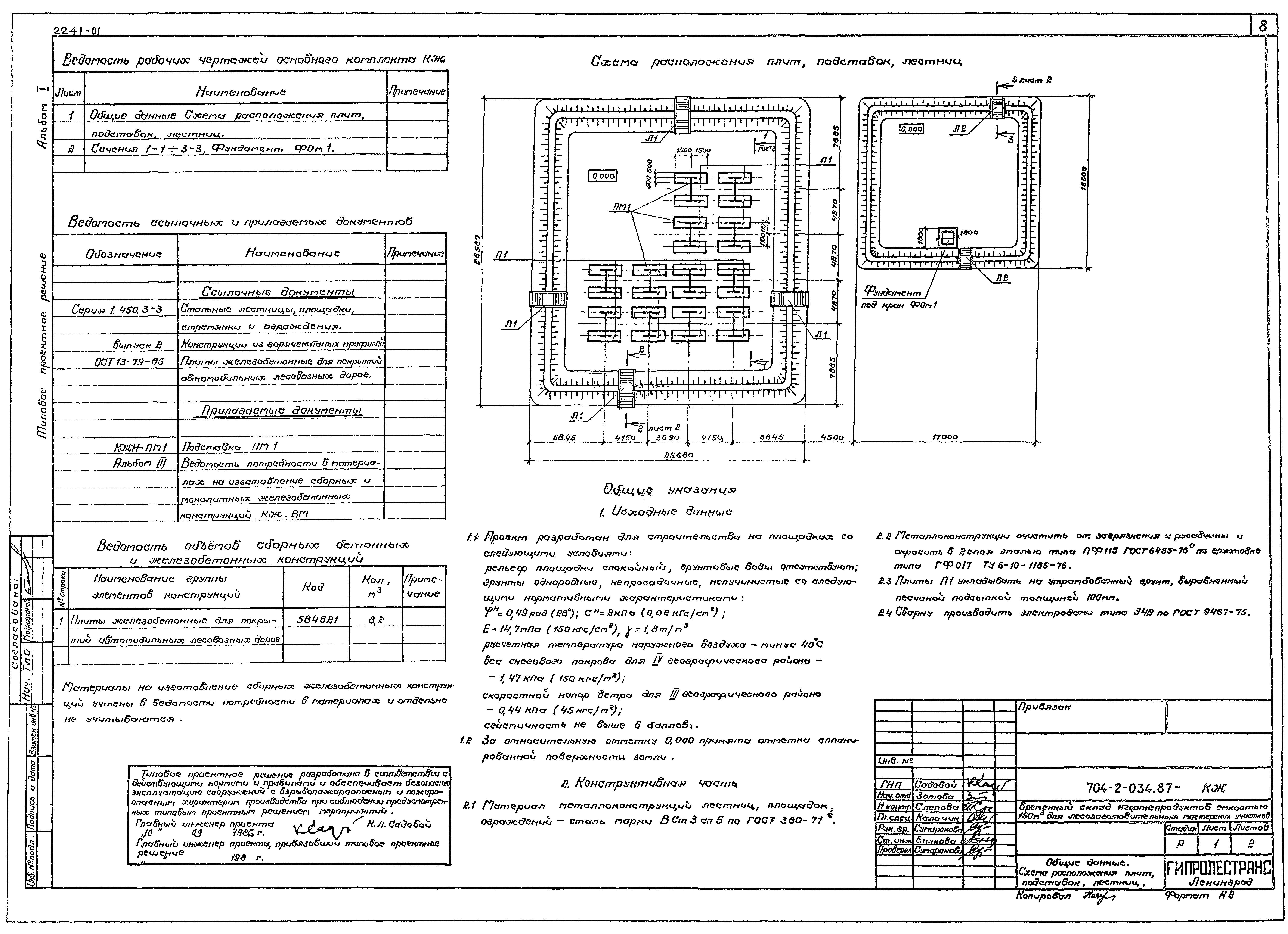 Типовые проектные решения 704-2-034.87