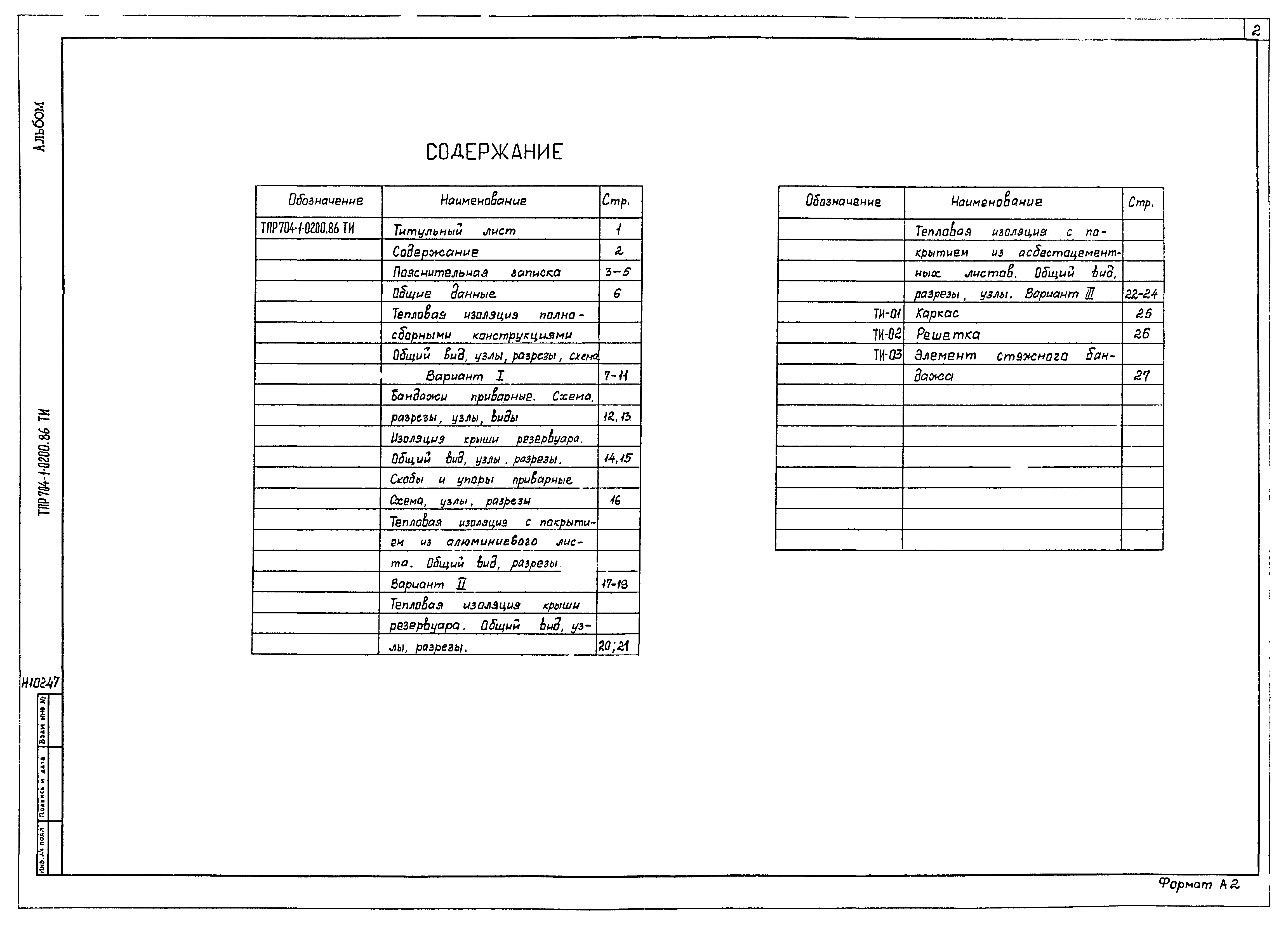 Типовые проектные решения 704-1-0200.86