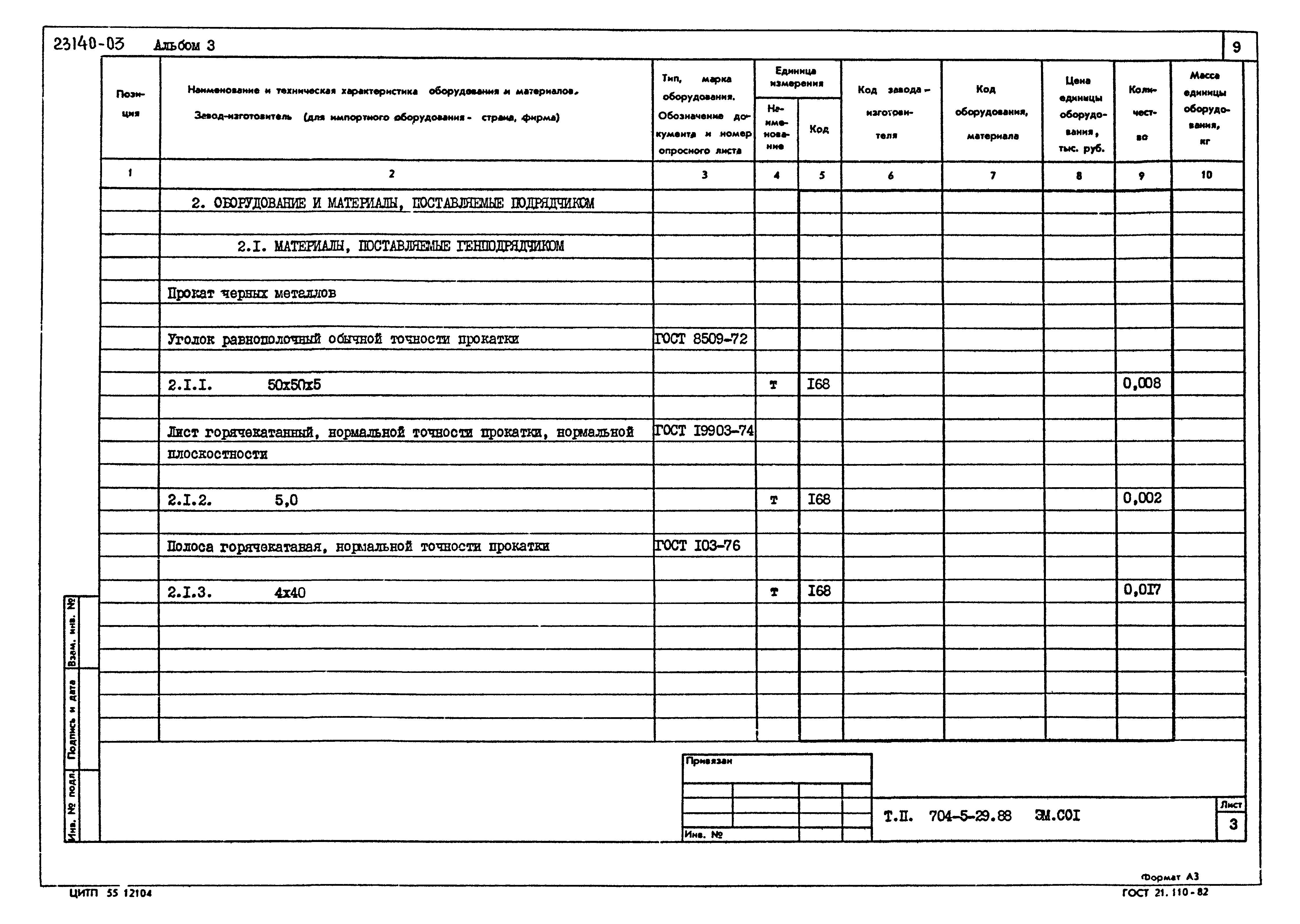 Типовой проект 704-5-29.88