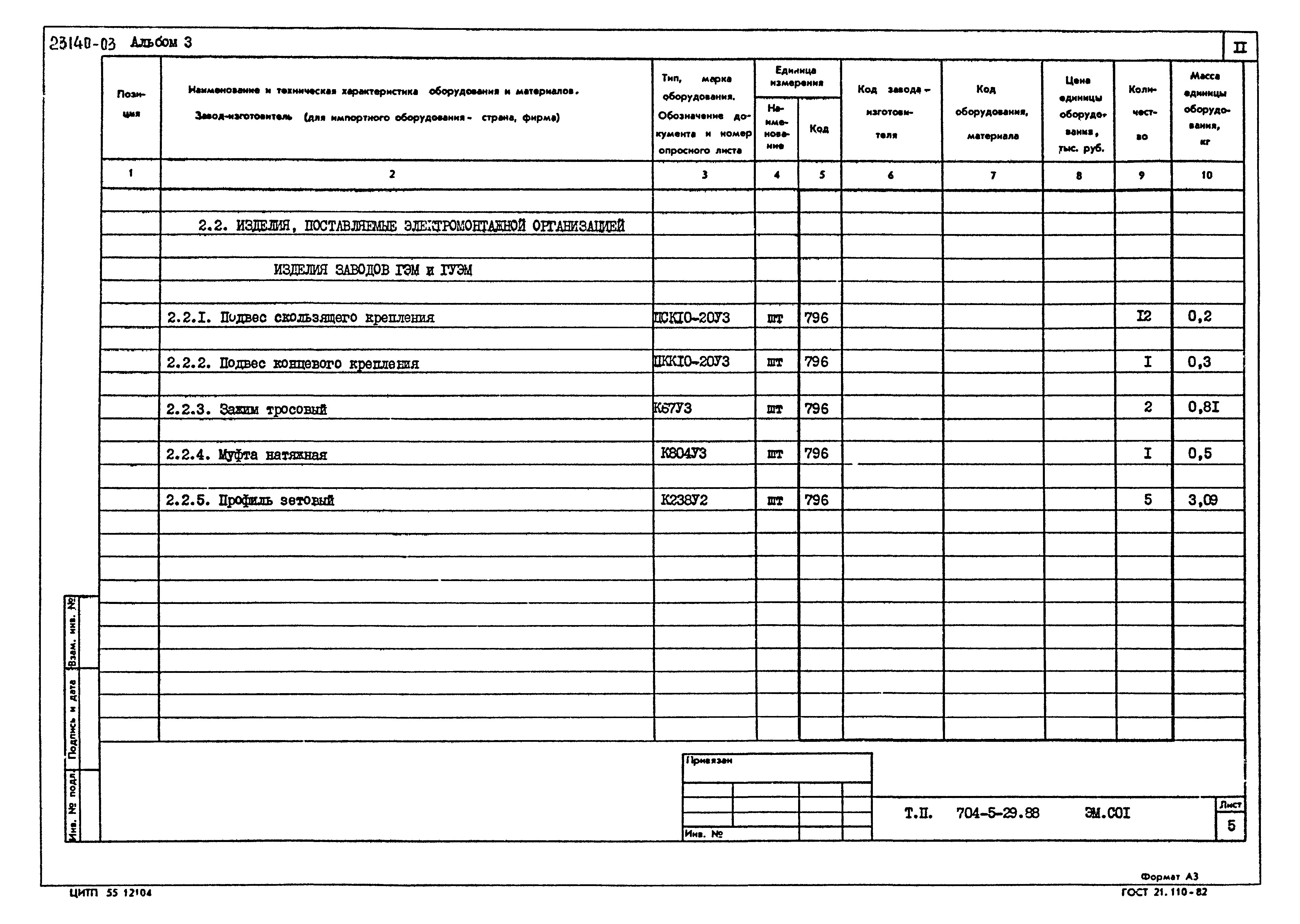Типовой проект 704-5-29.88