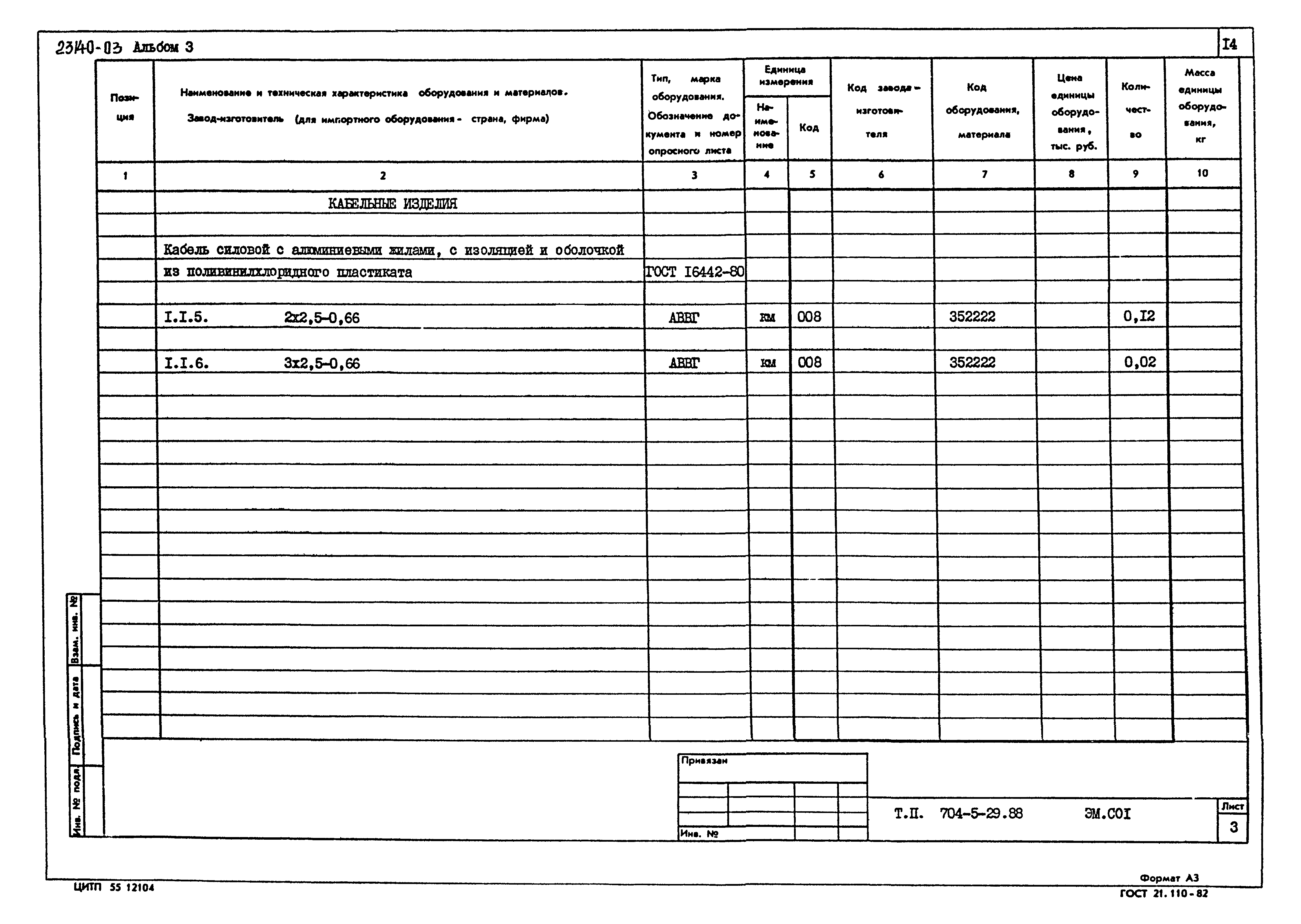 Типовой проект 704-5-29.88