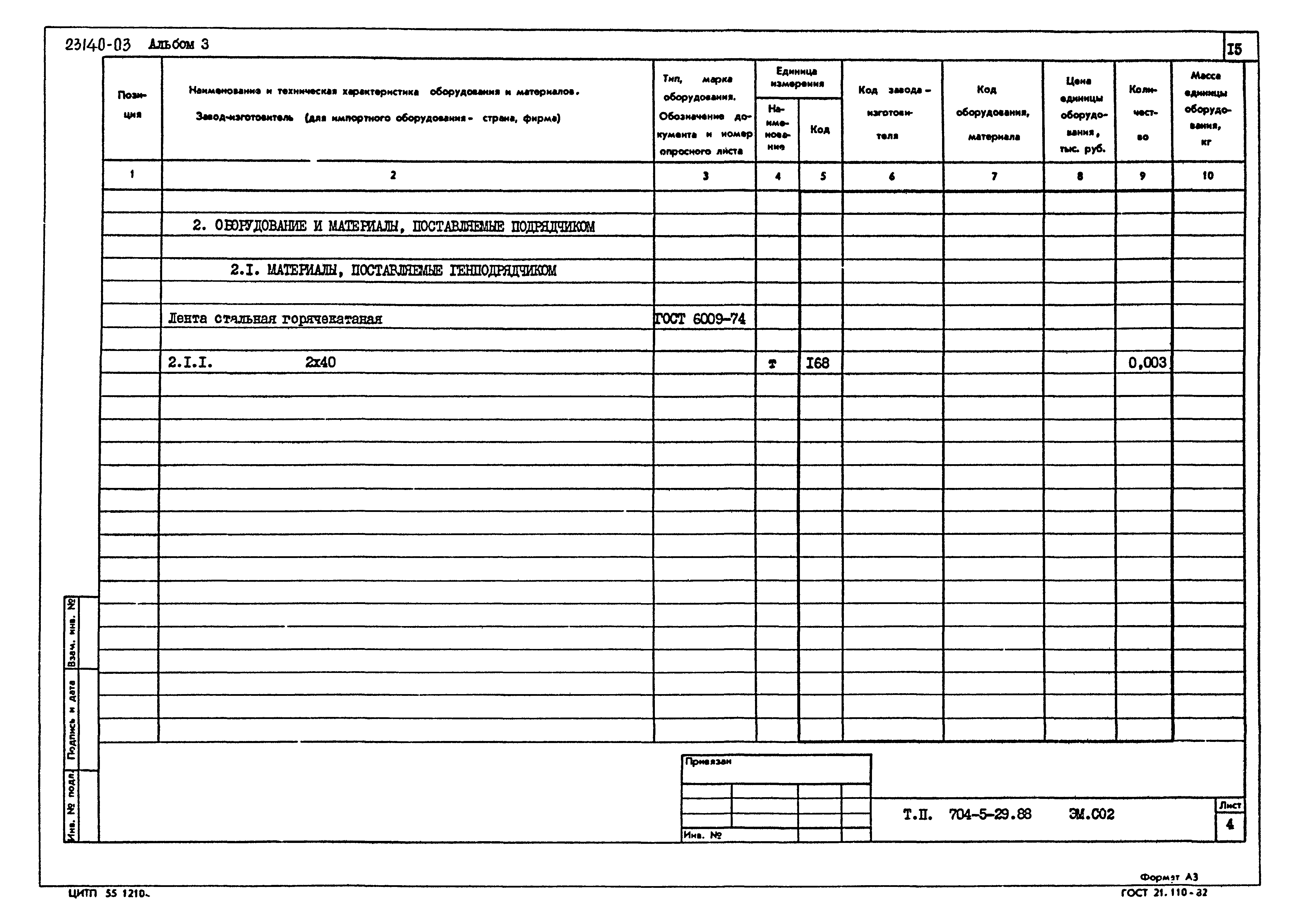 Типовой проект 704-5-29.88