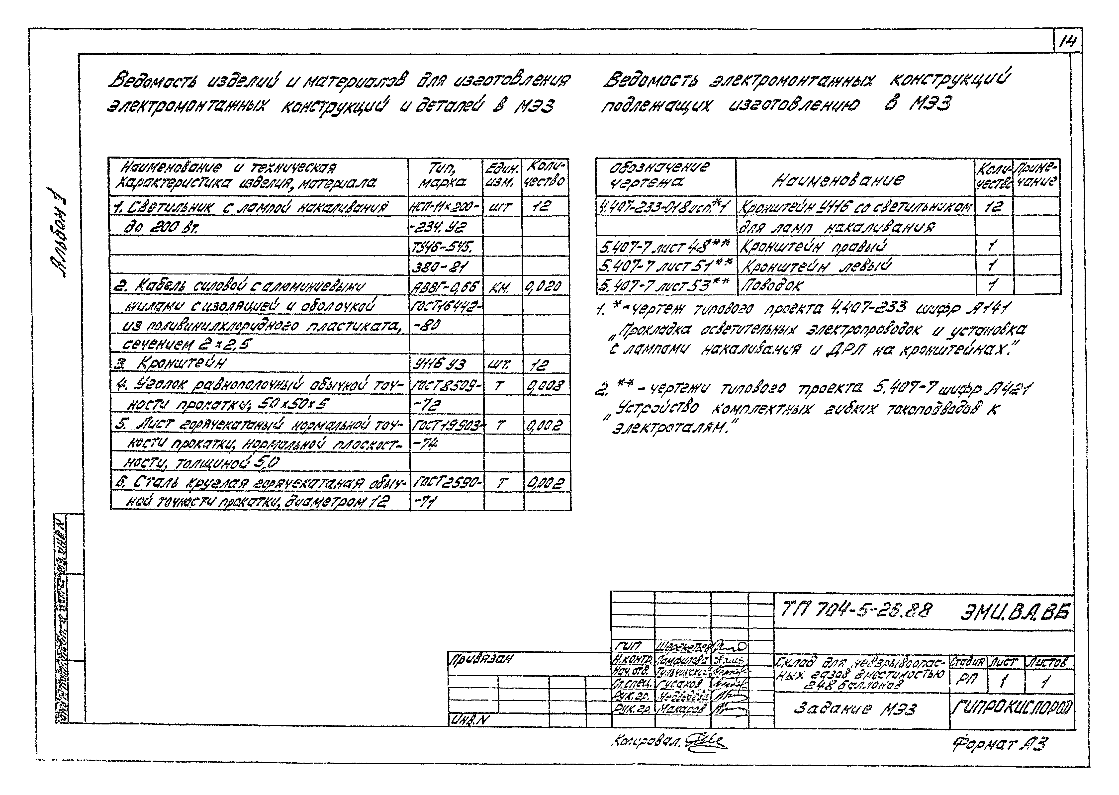Типовой проект 704-5-26.88