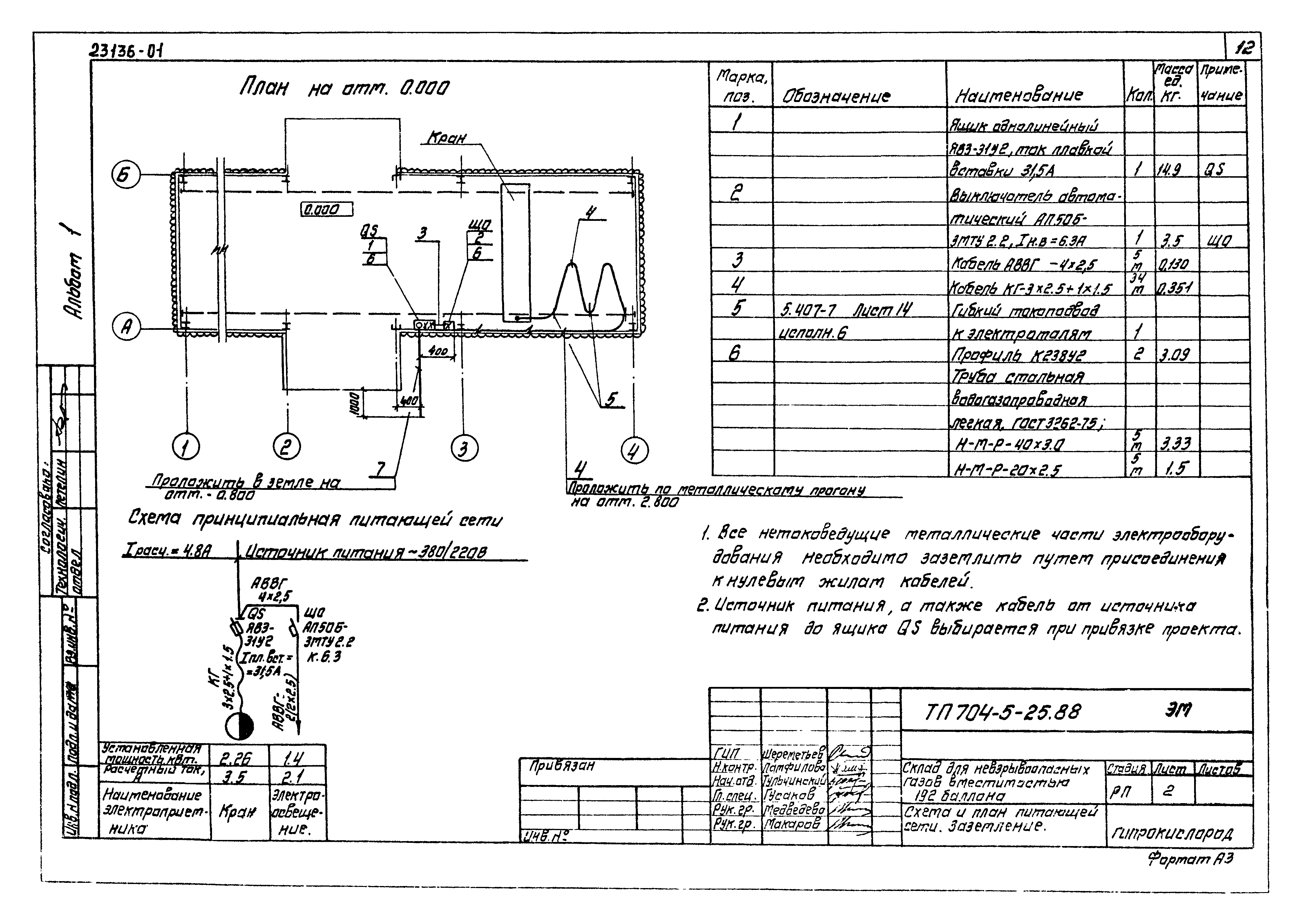 Типовой проект 704-5-25.88