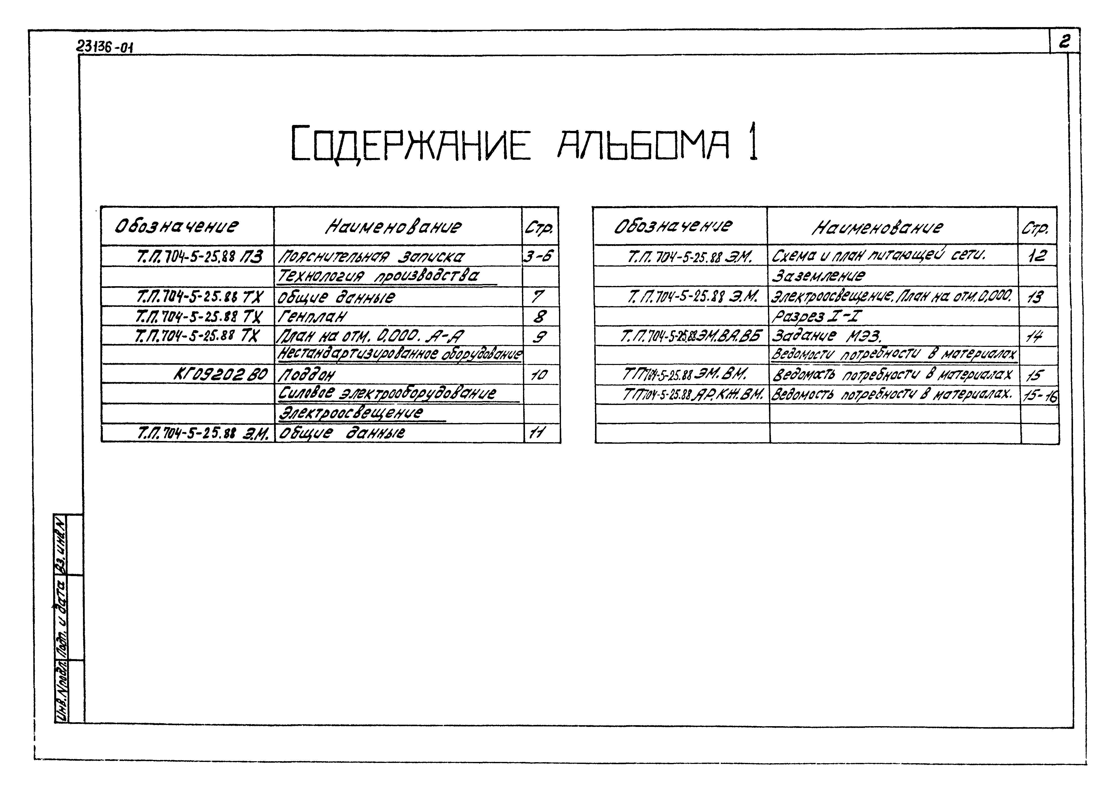 Типовой проект 704-5-25.88