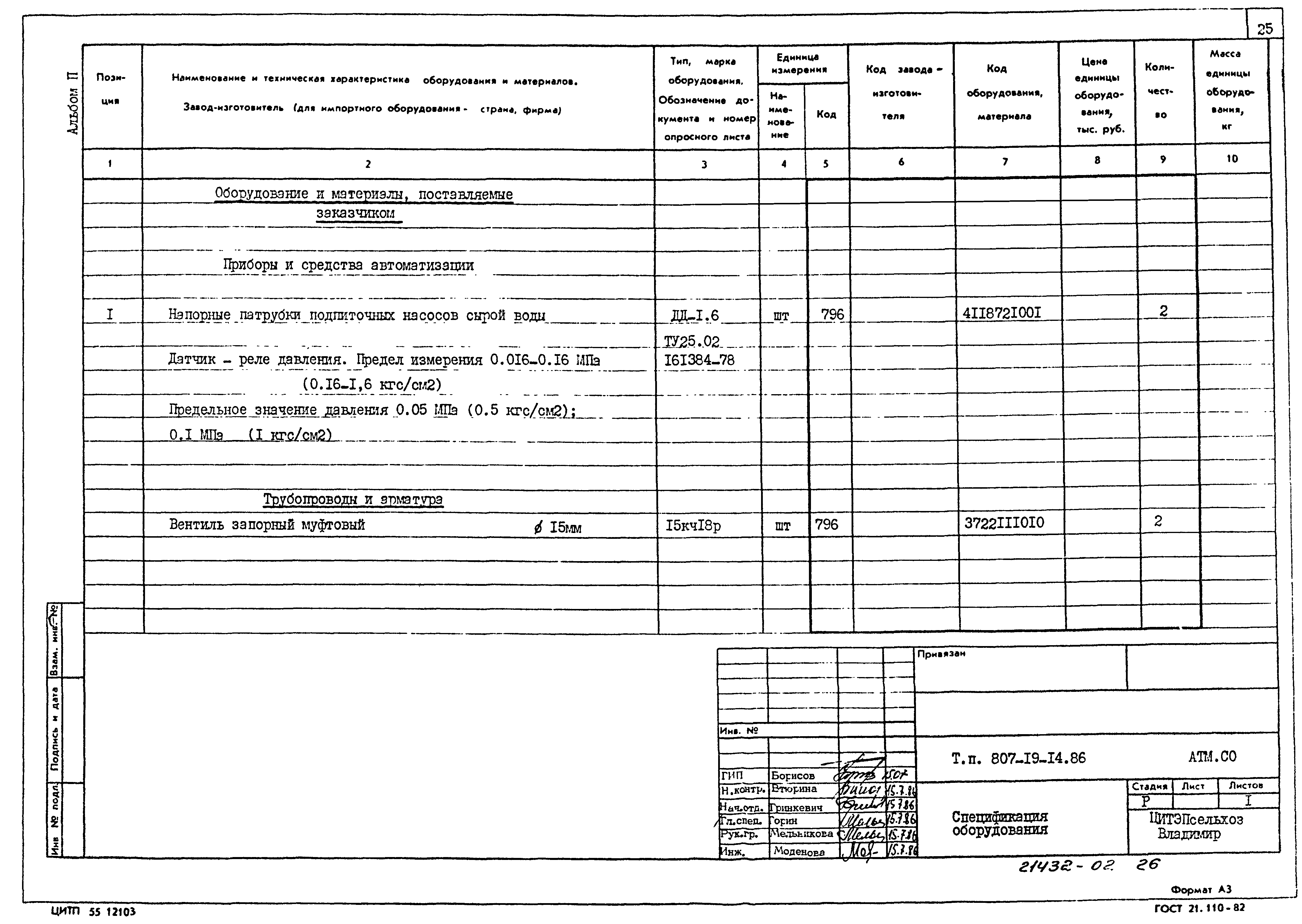 Типовой проект 807-19-14.86