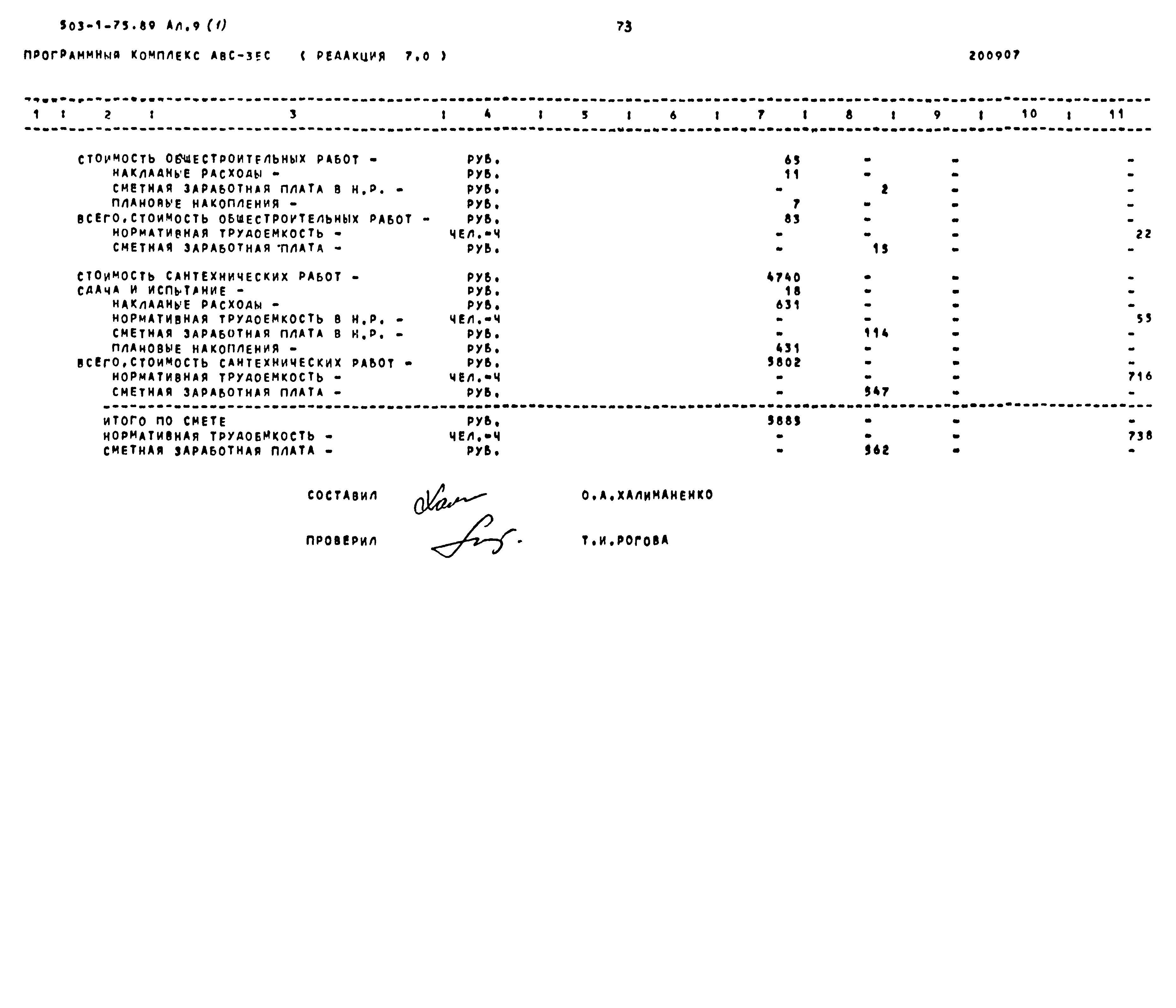 Типовой проект 503-1-75.89