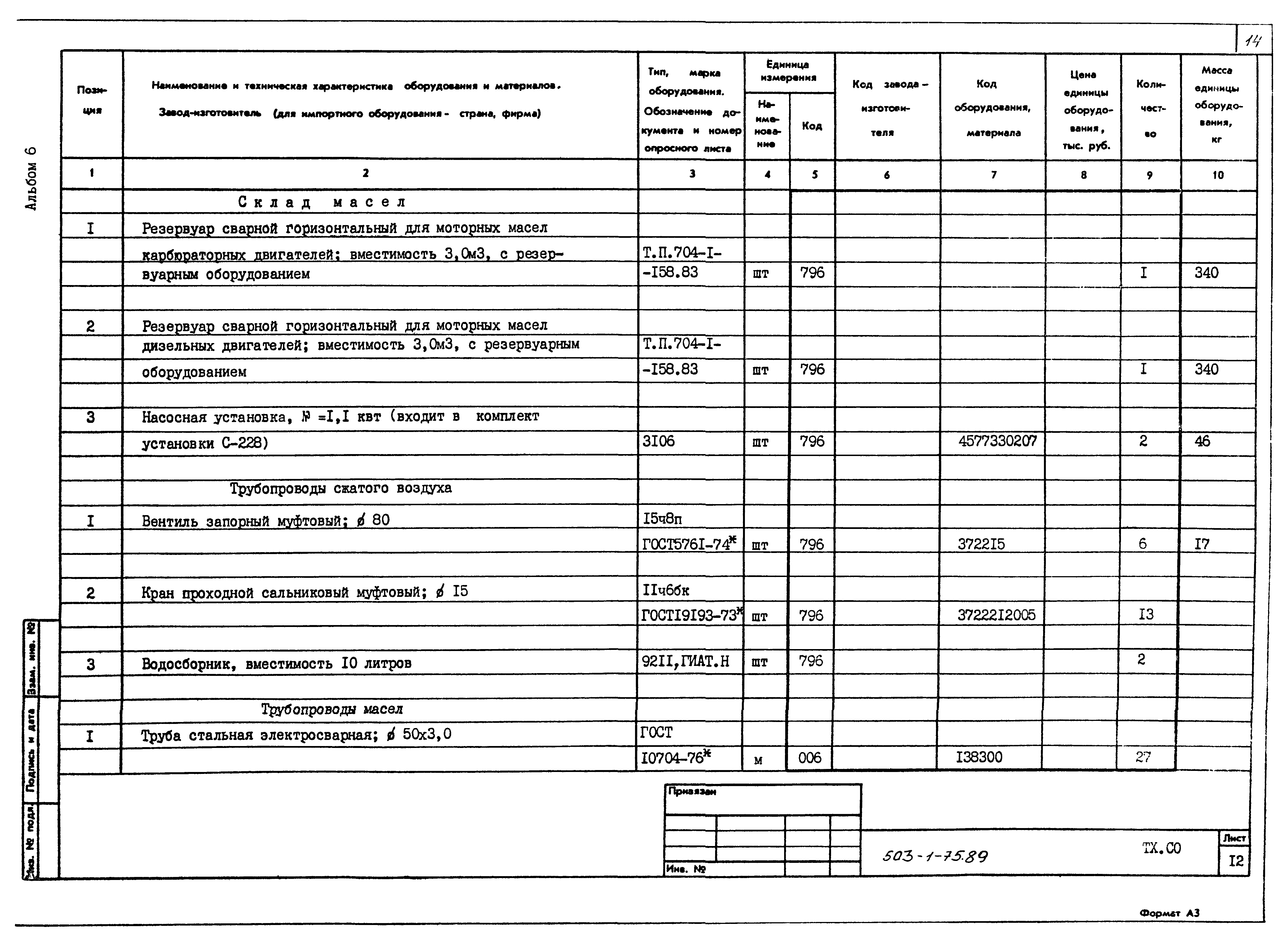 Типовой проект 503-1-75.89