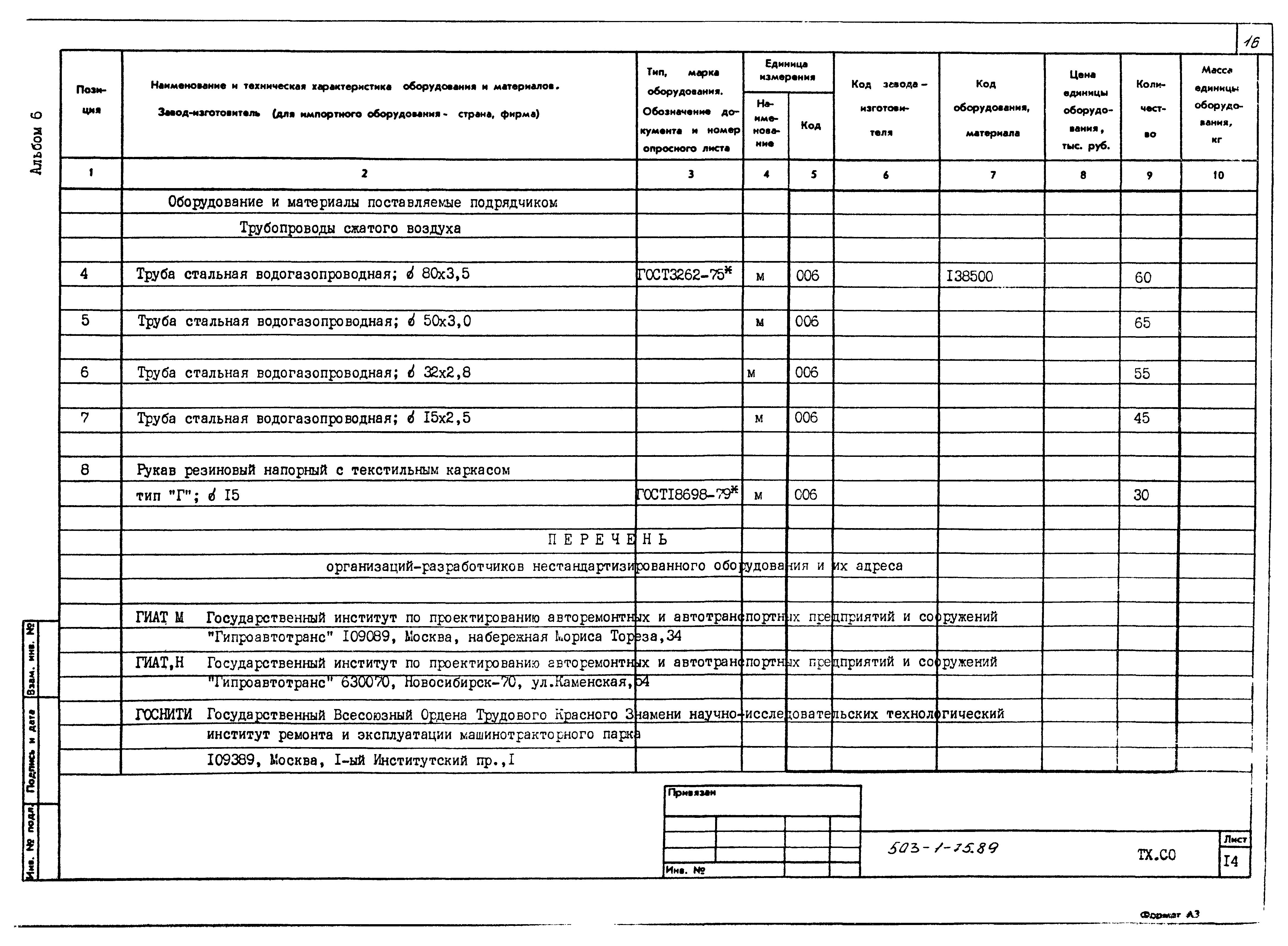 Типовой проект 503-1-75.89