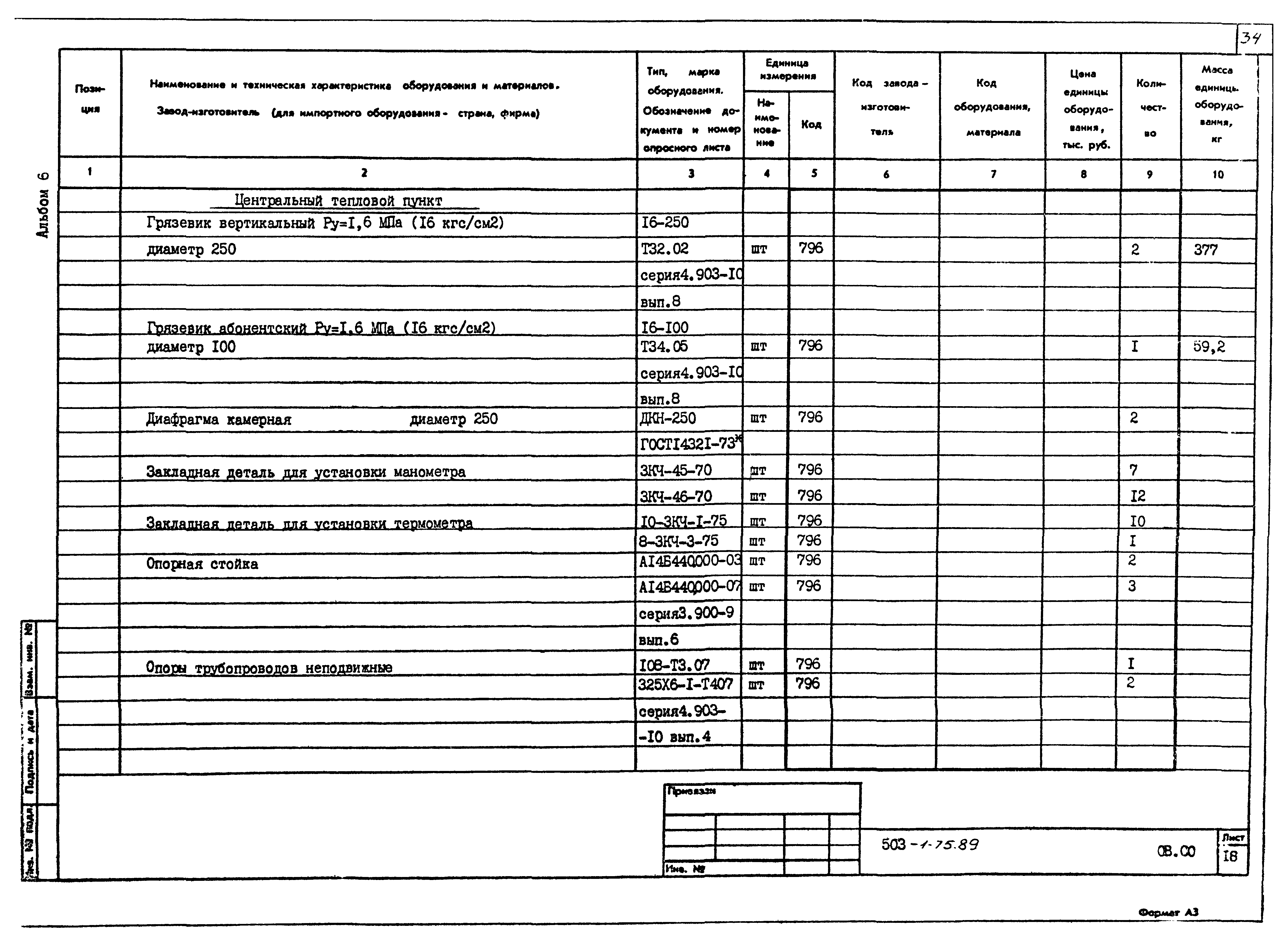 Типовой проект 503-1-75.89