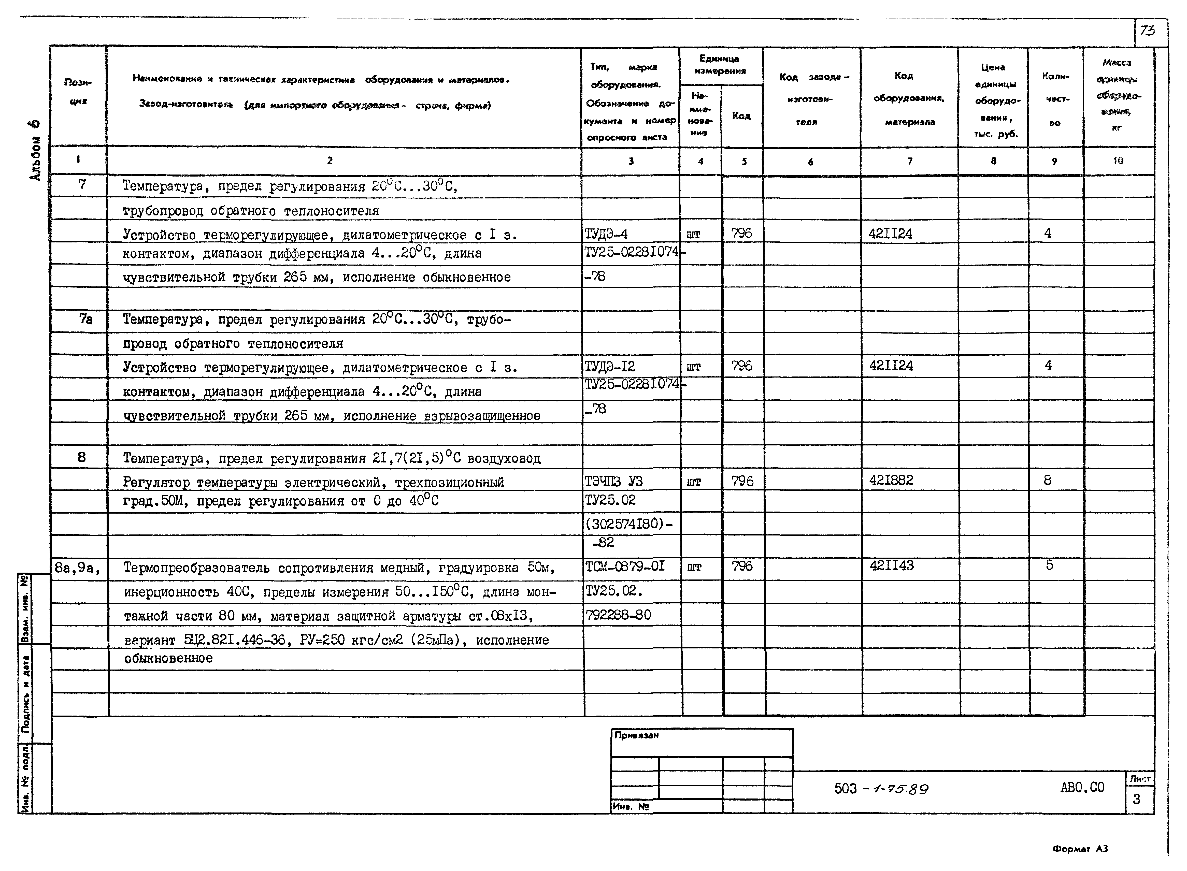 Типовой проект 503-1-75.89