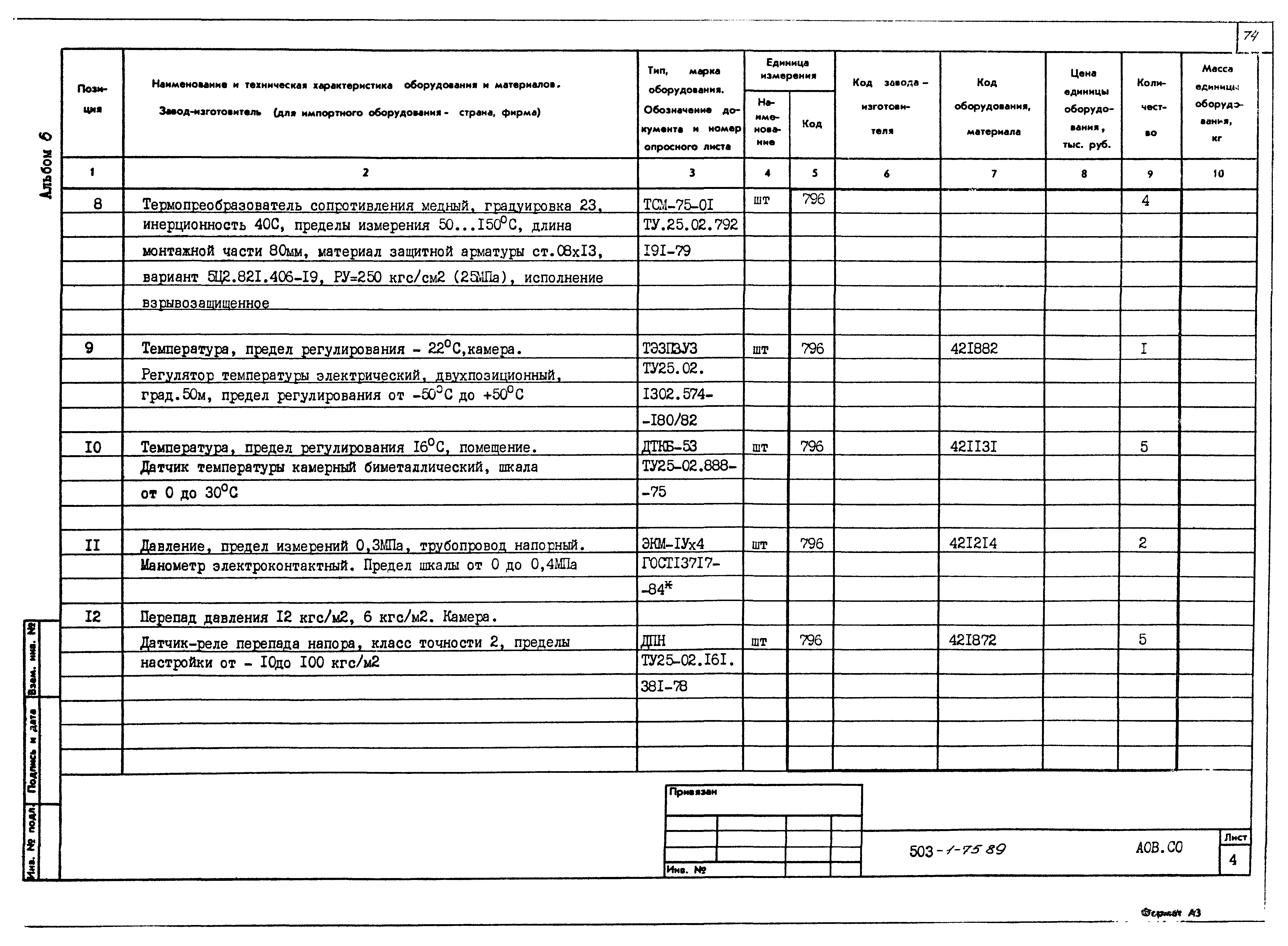Типовой проект 503-1-75.89