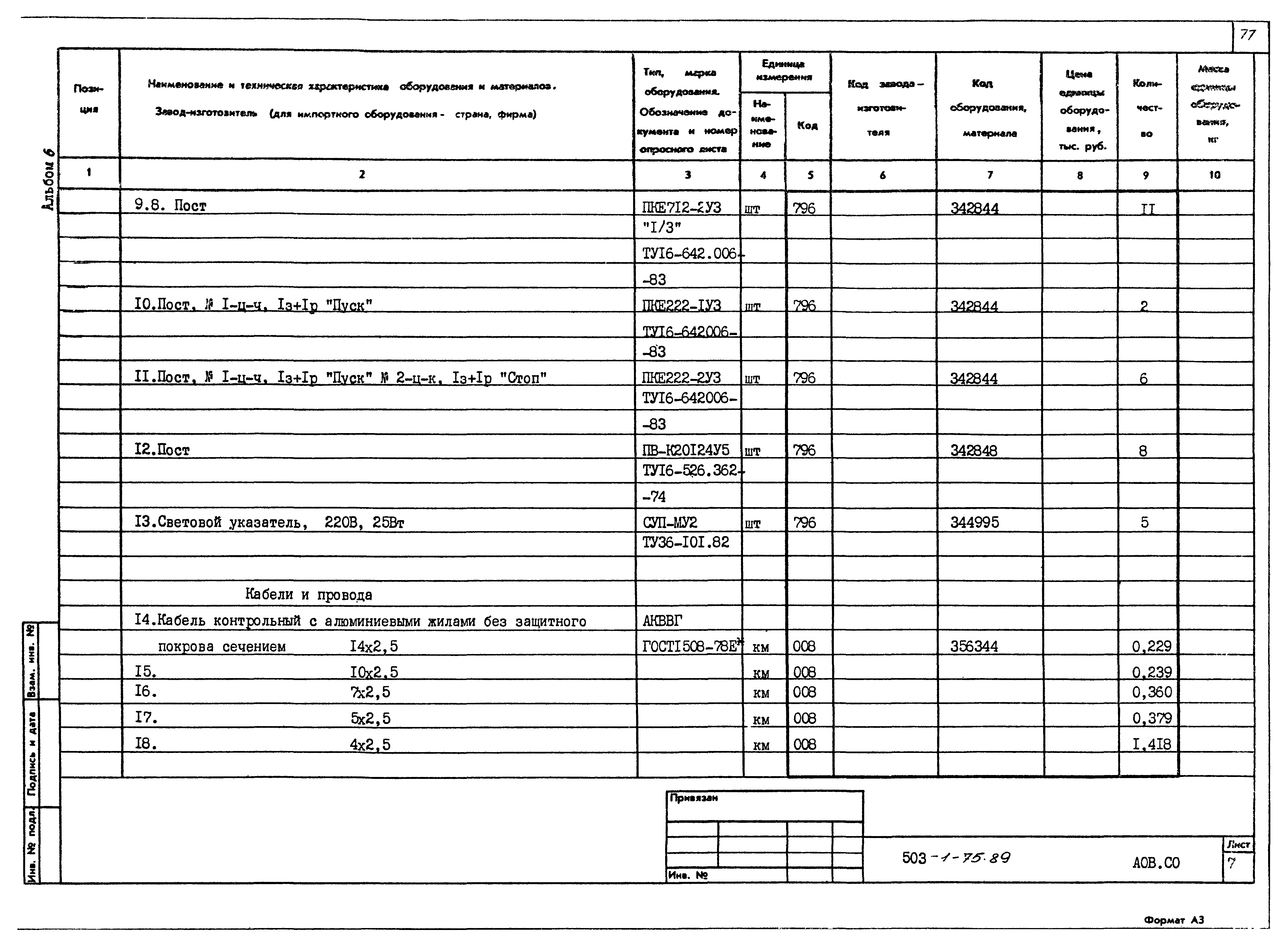 Типовой проект 503-1-75.89