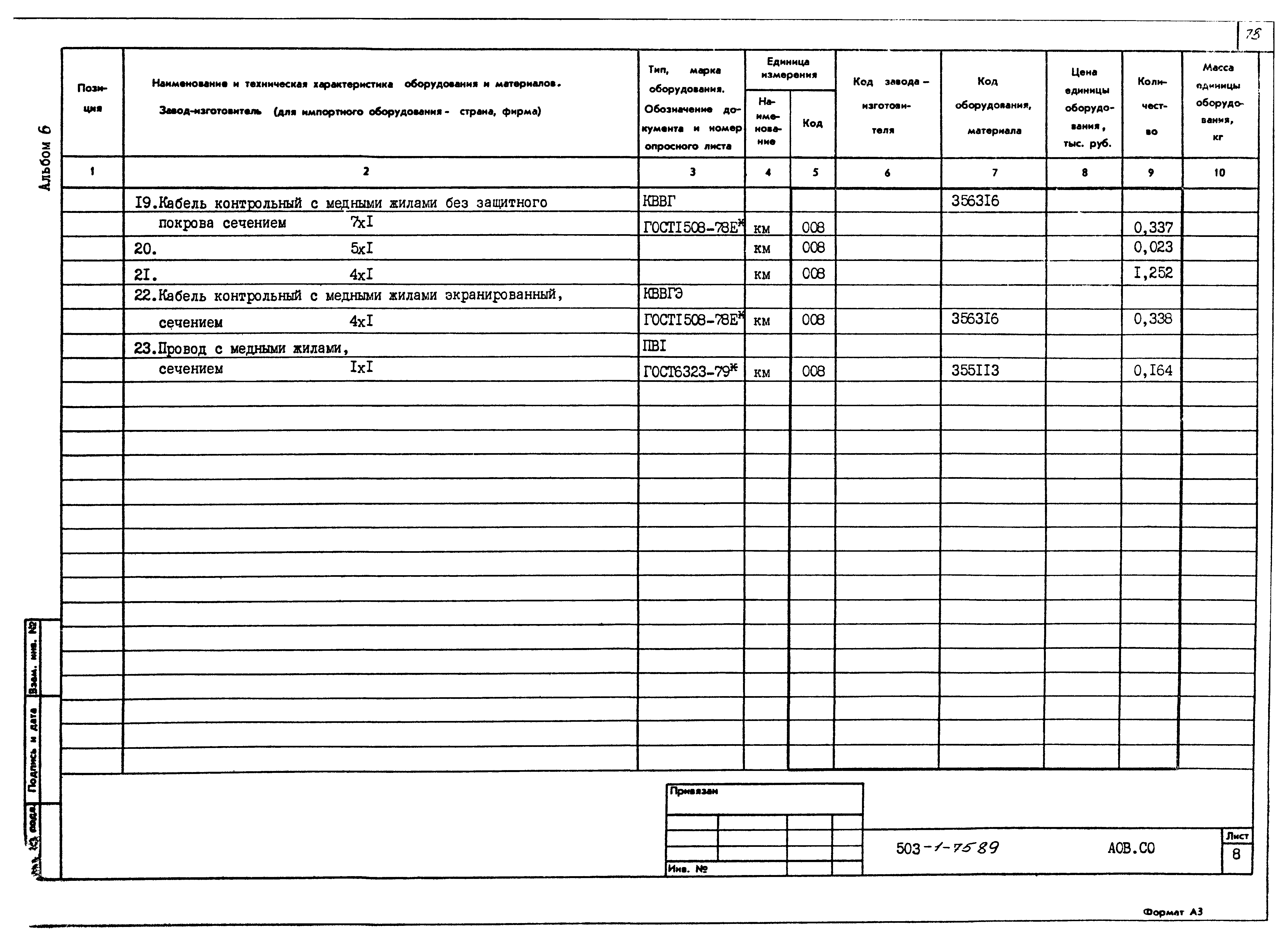 Типовой проект 503-1-75.89