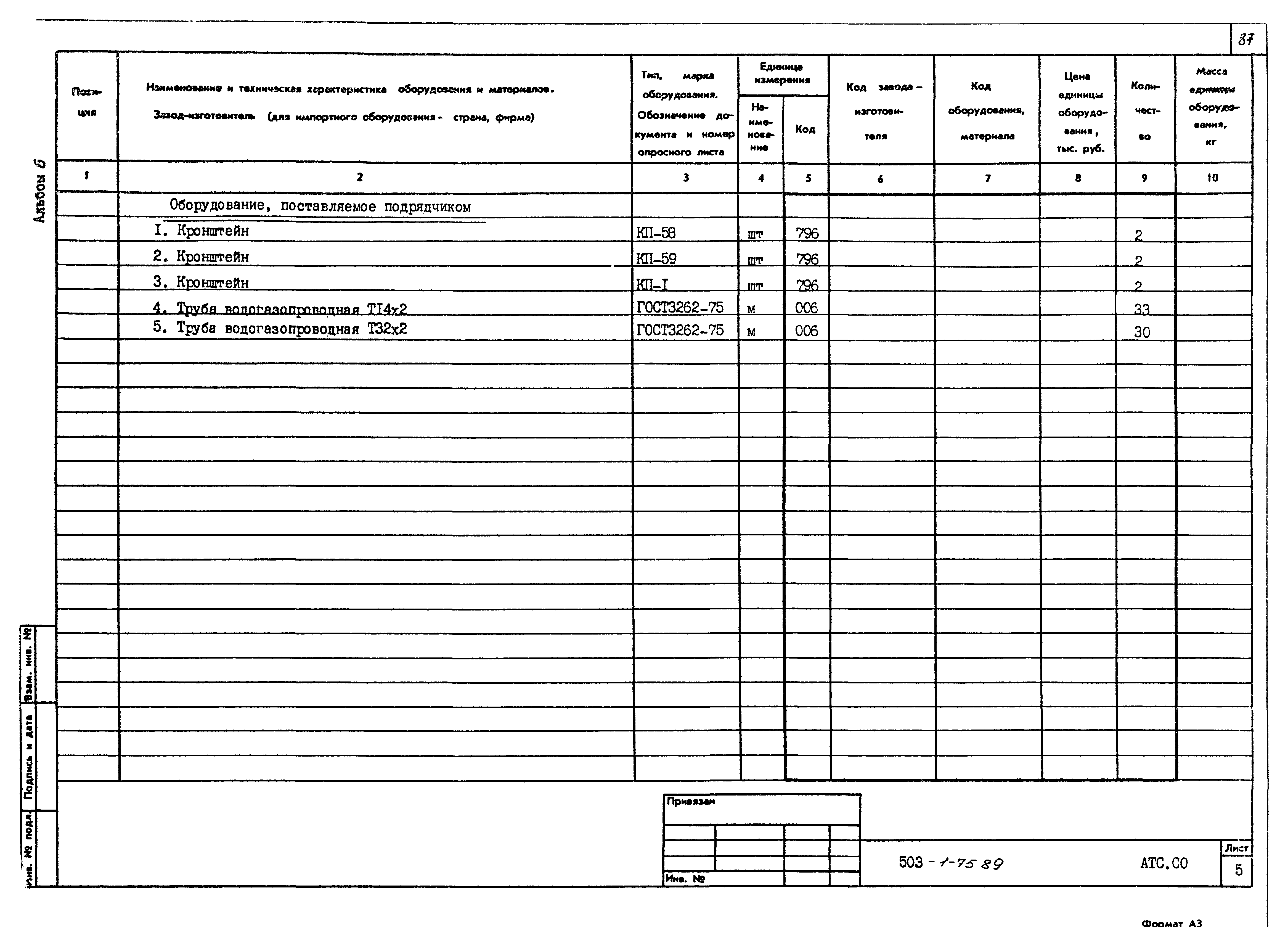 Типовой проект 503-1-75.89