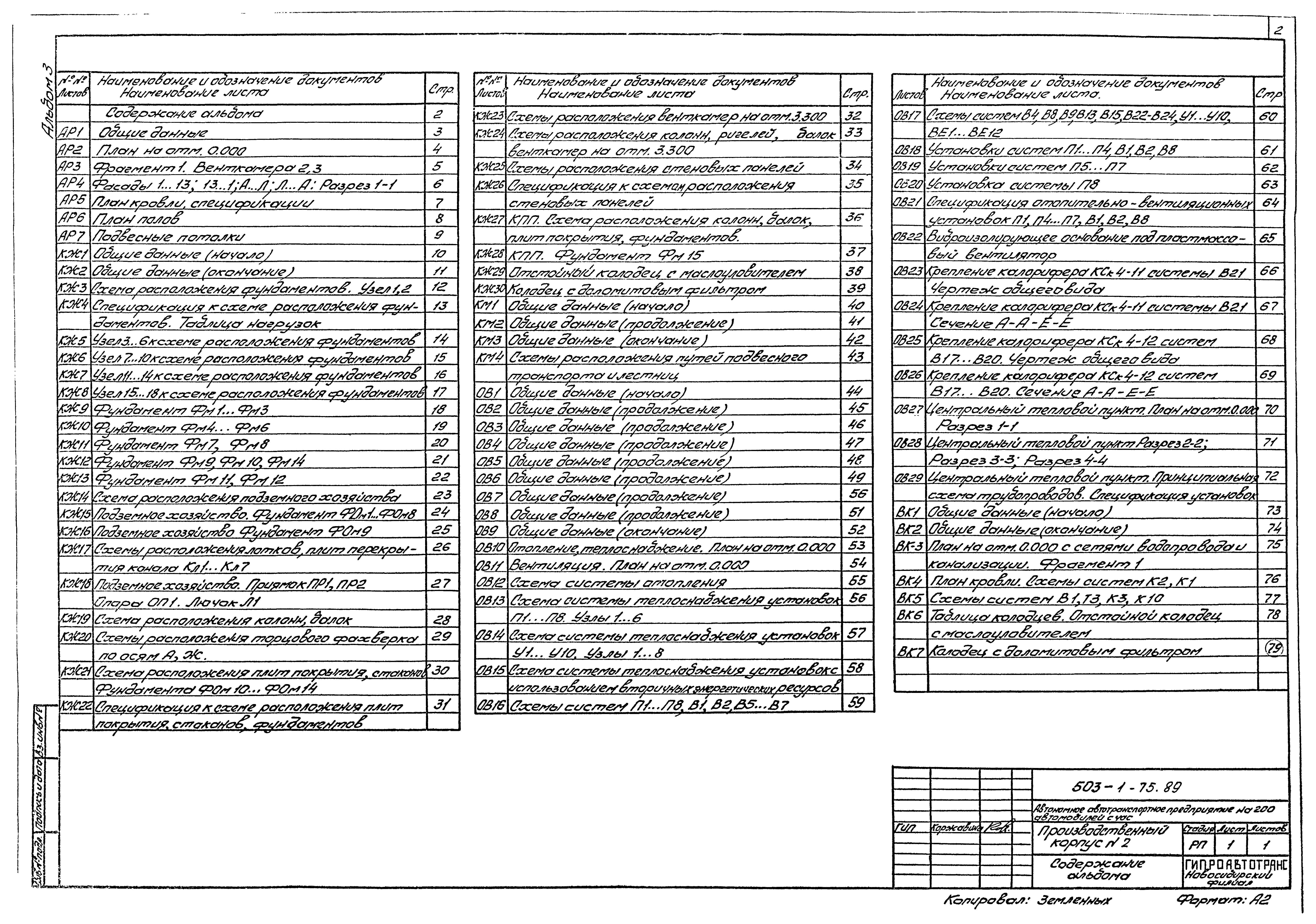 Типовой проект 503-1-75.89