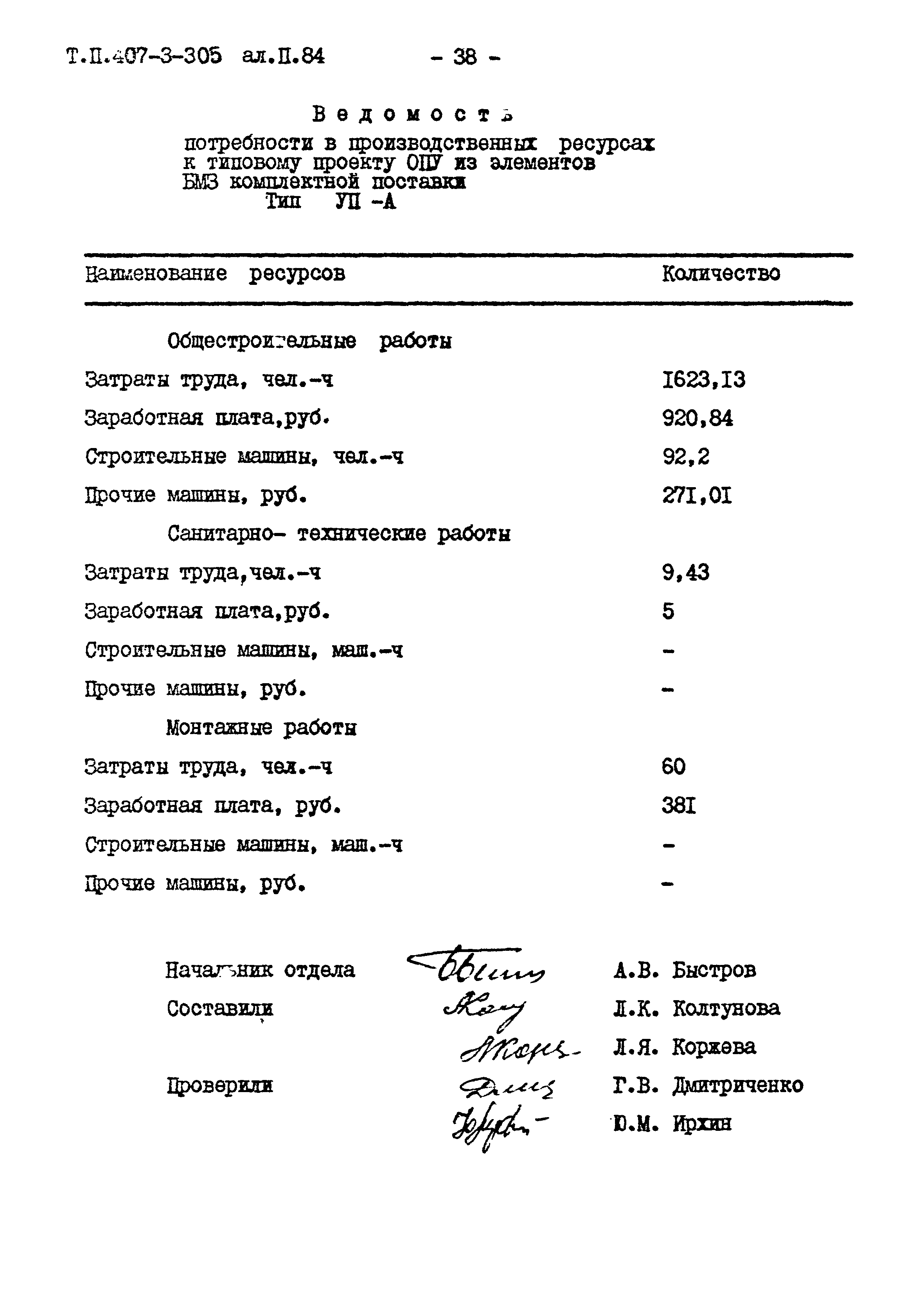 Типовой проект 407-3-305