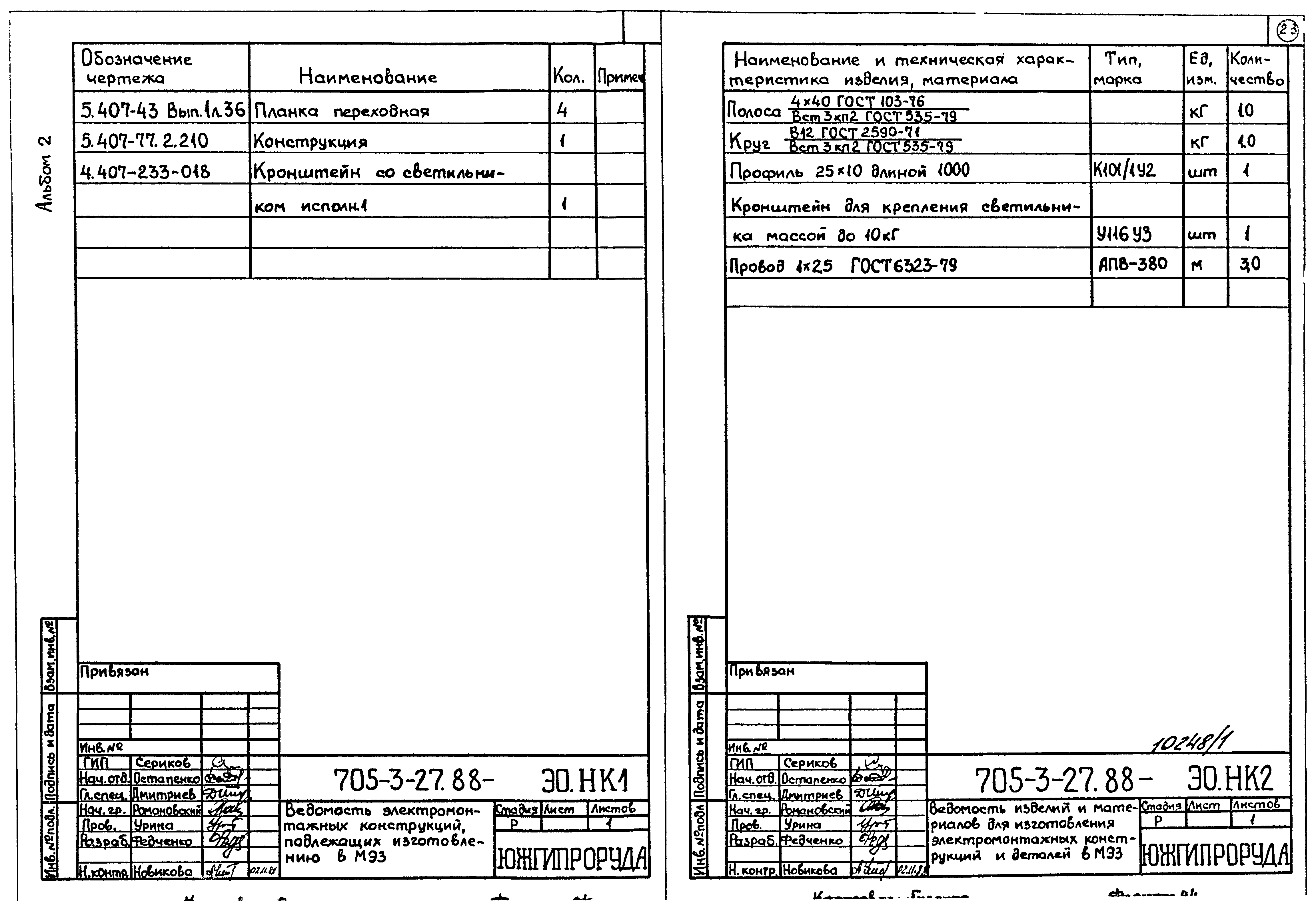 Типовой проект 705-3-27.88