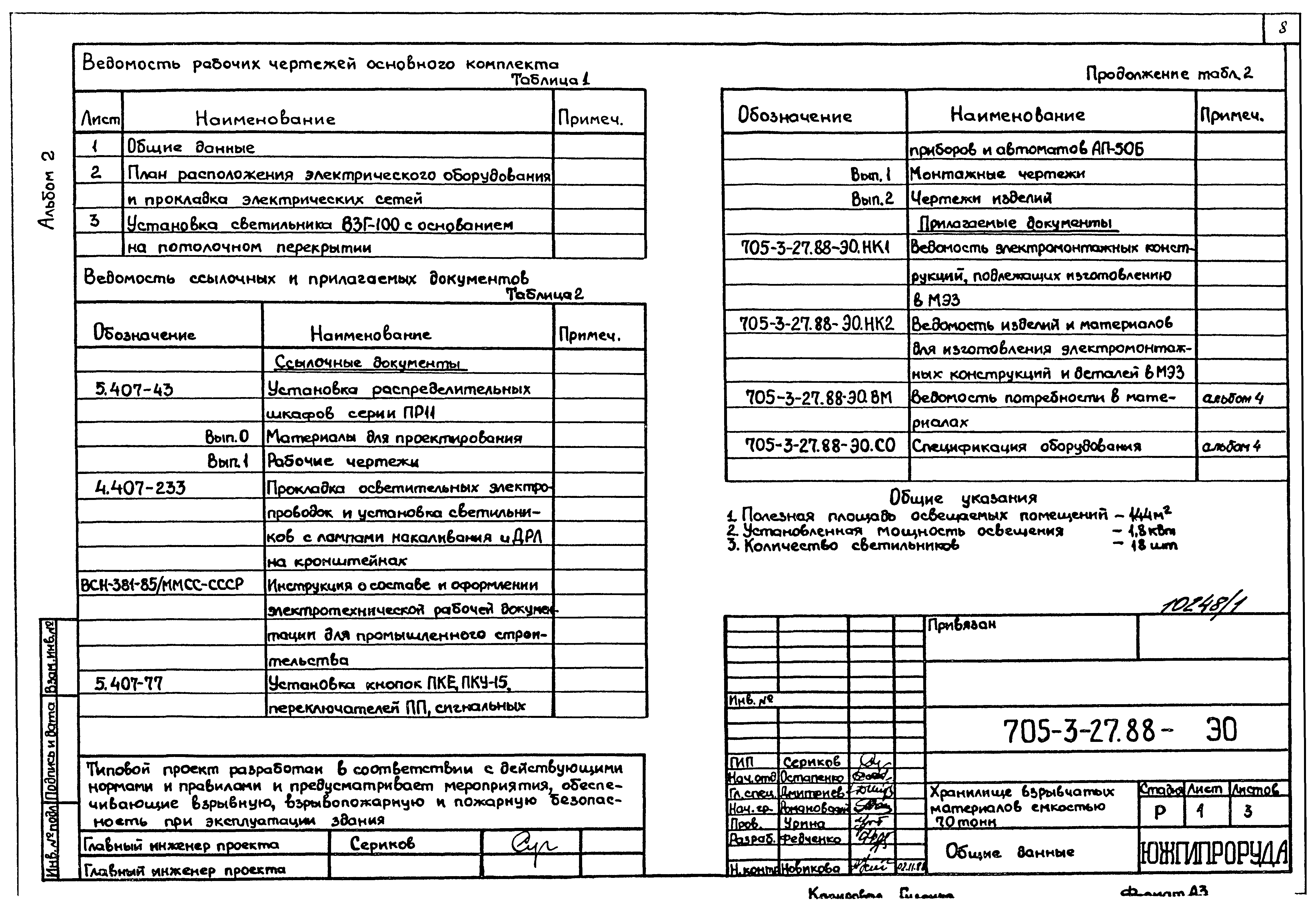 Типовой проект 705-3-27.88