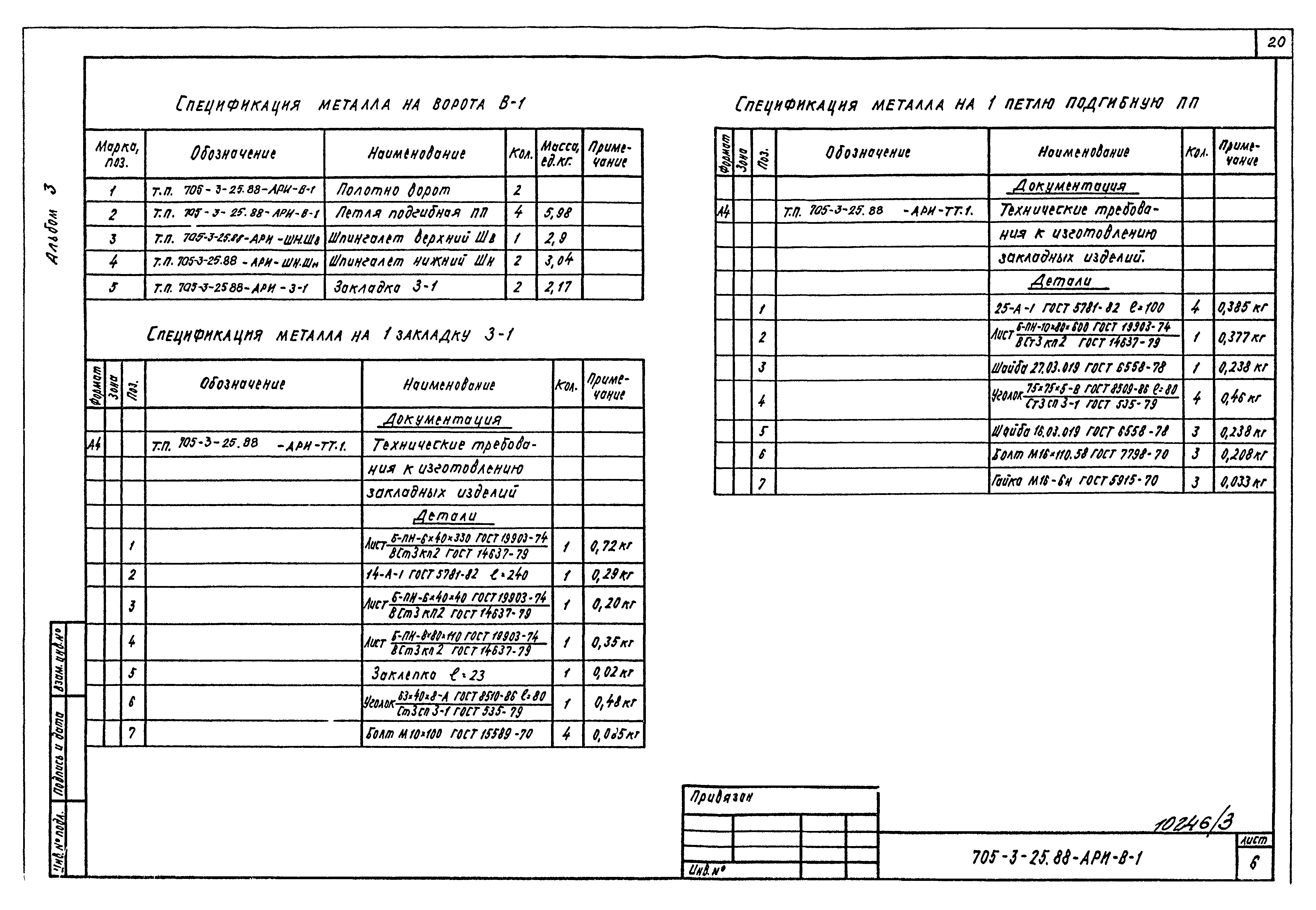 Типовой проект 705-3-25.88