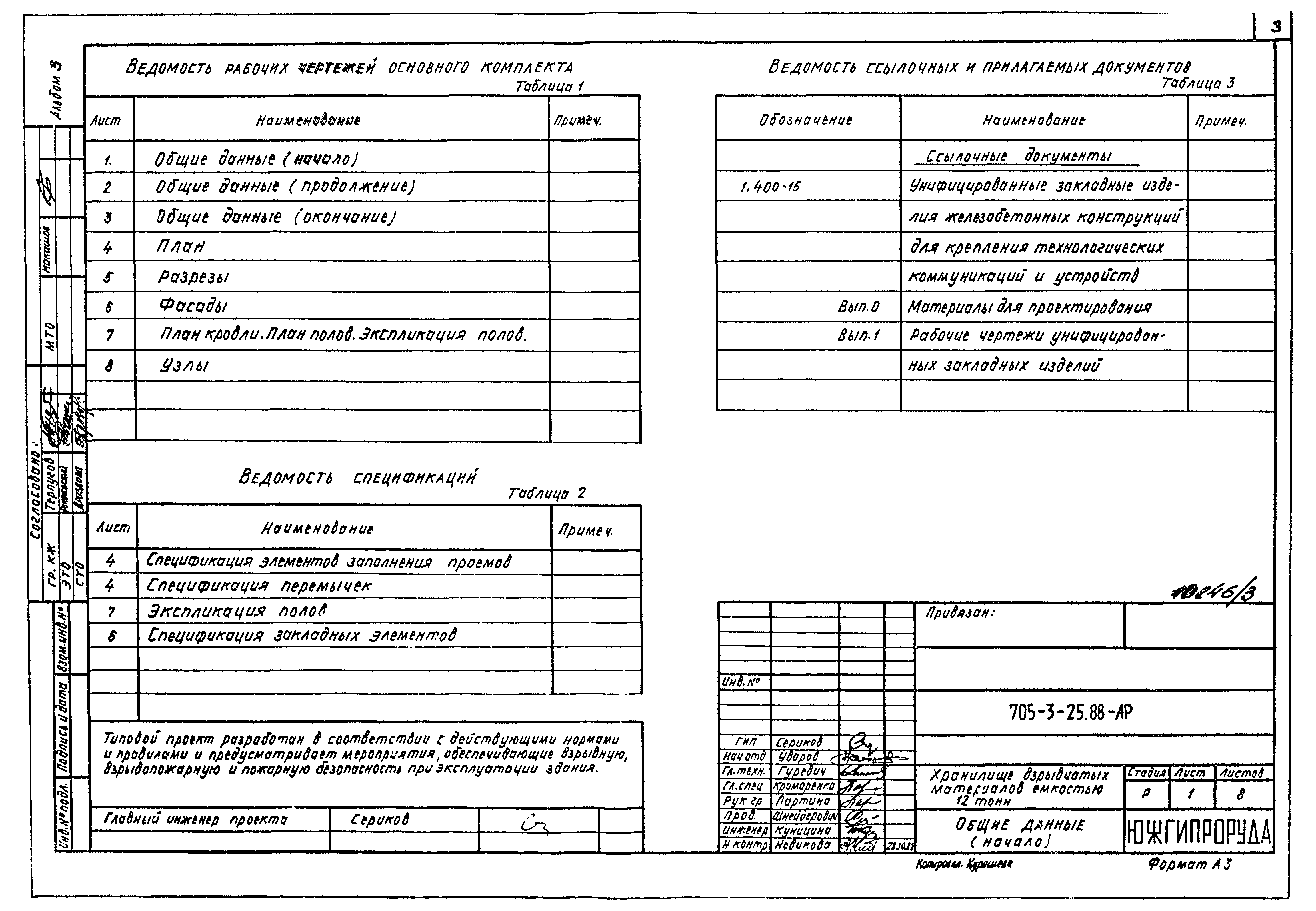 Типовой проект 705-3-25.88