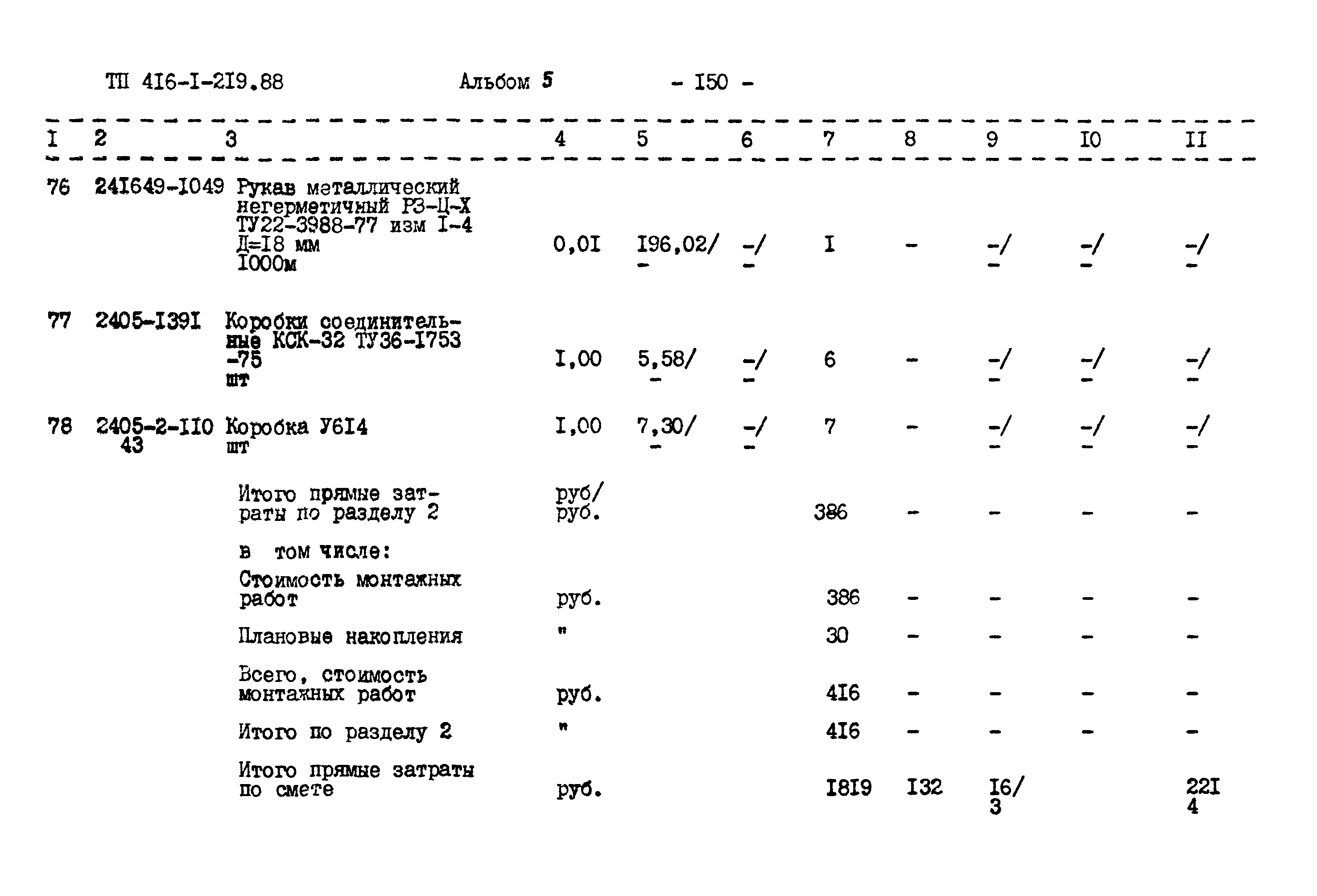 Типовой проект 416-1-219.88