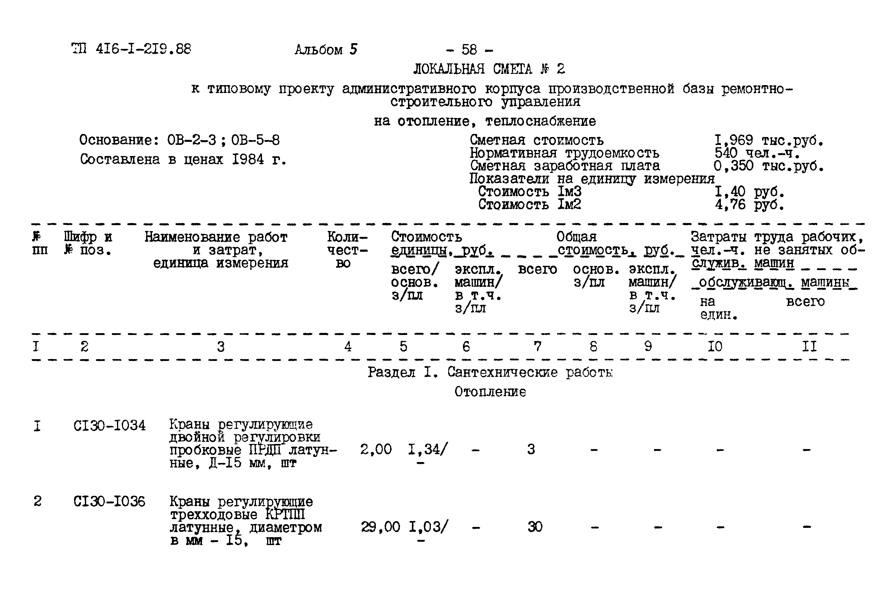 Типовой проект 416-1-219.88
