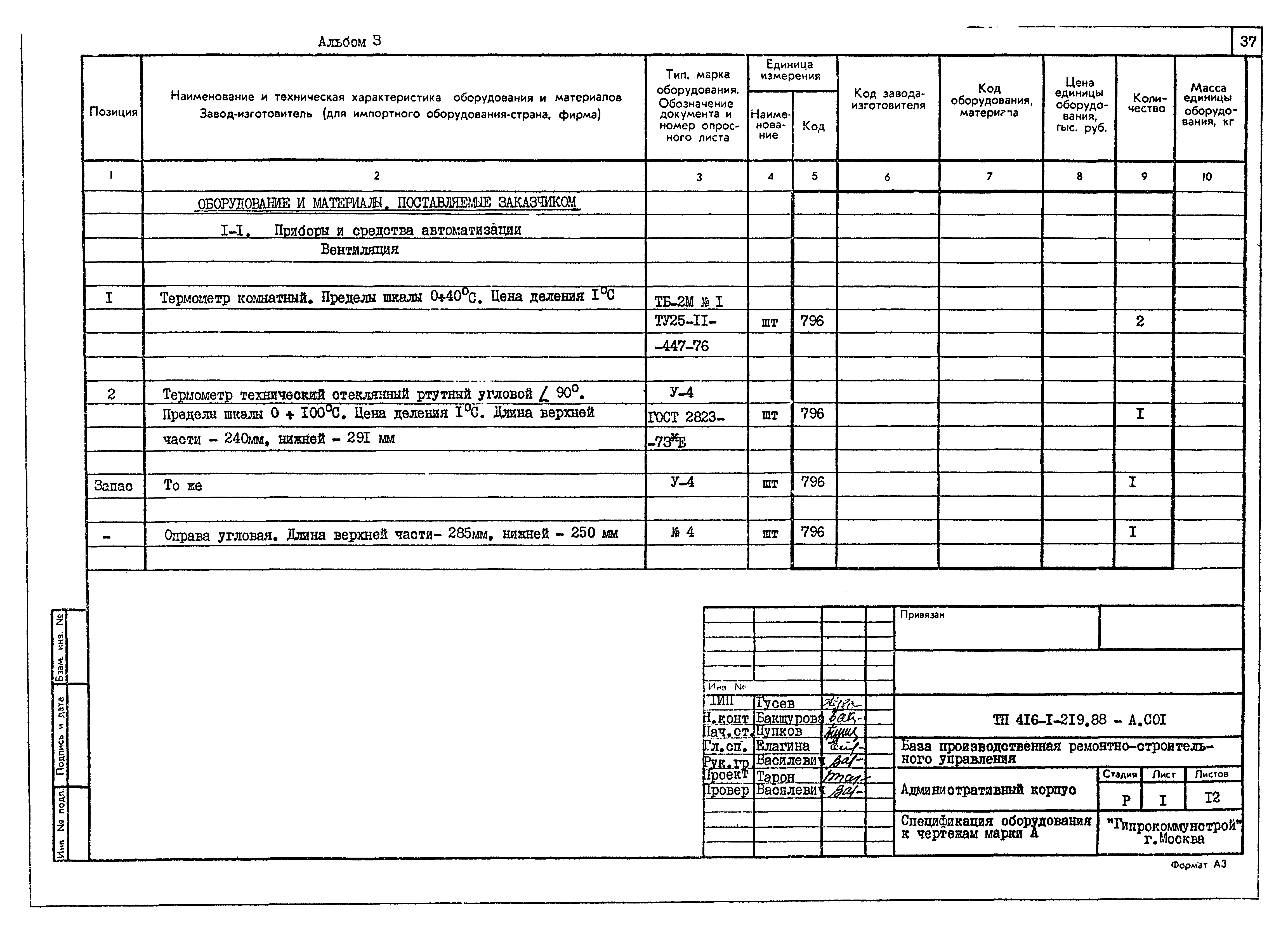 Типовой проект 416-1-219.88
