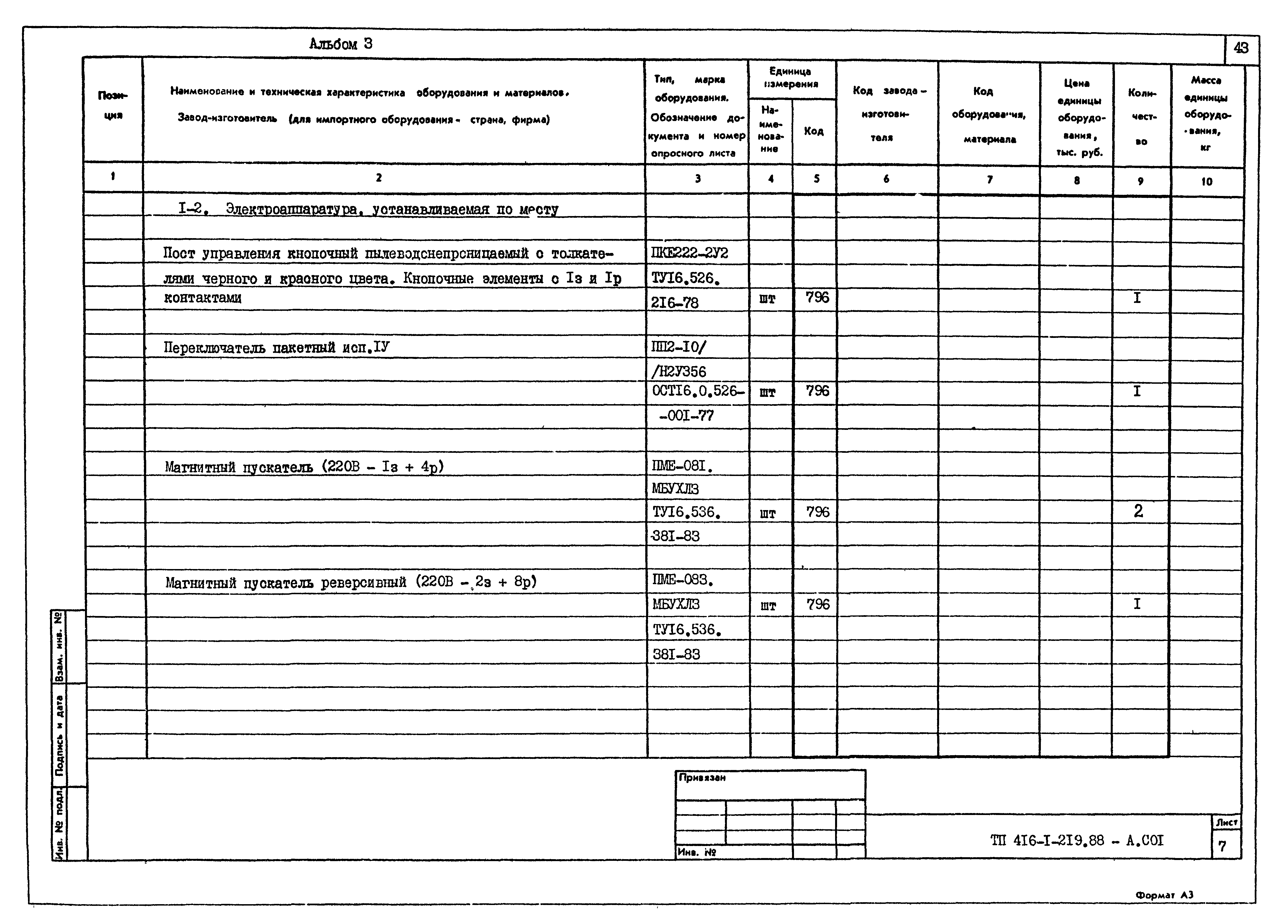 Типовой проект 416-1-219.88