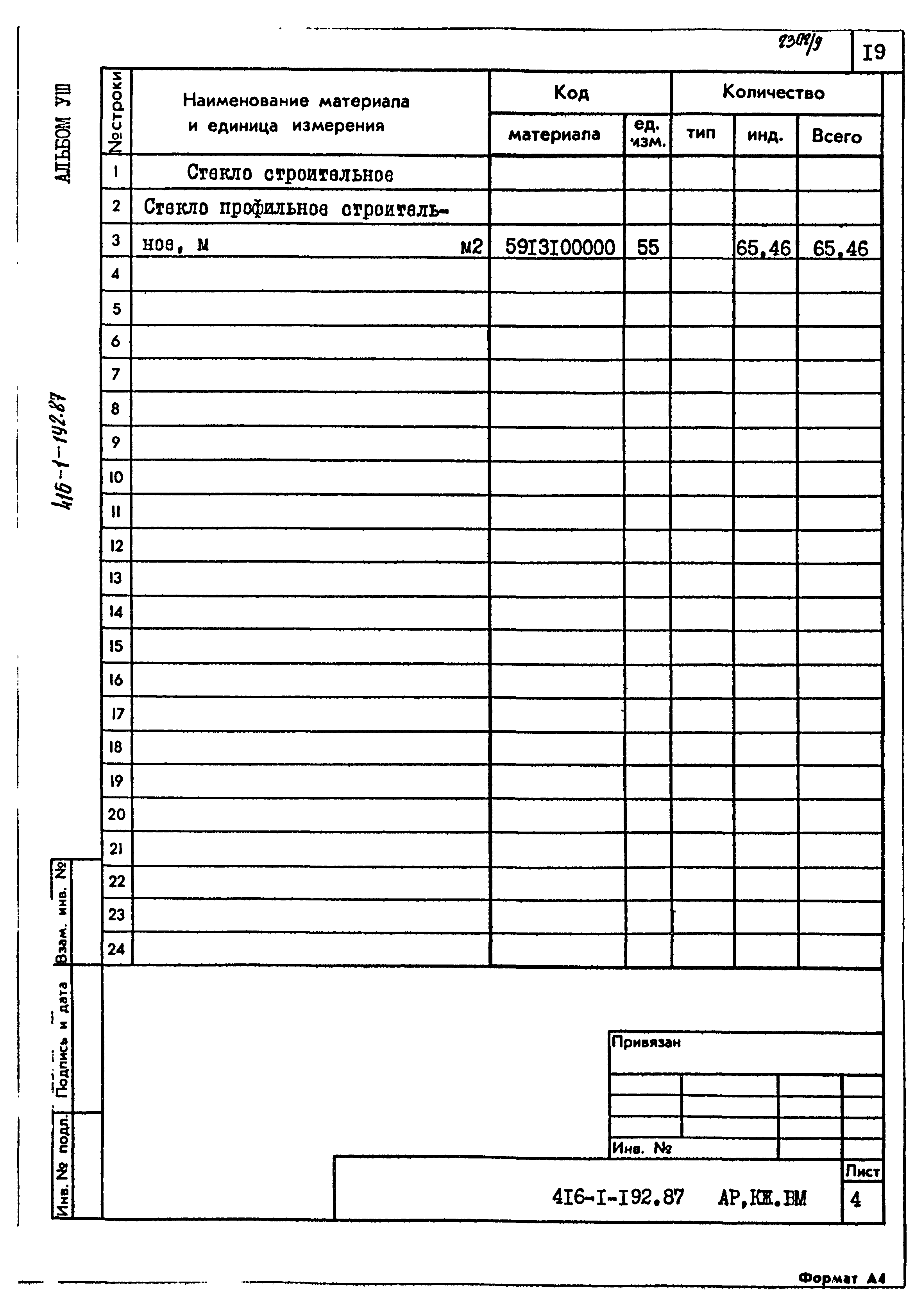 Типовой проект 416-1-192.87