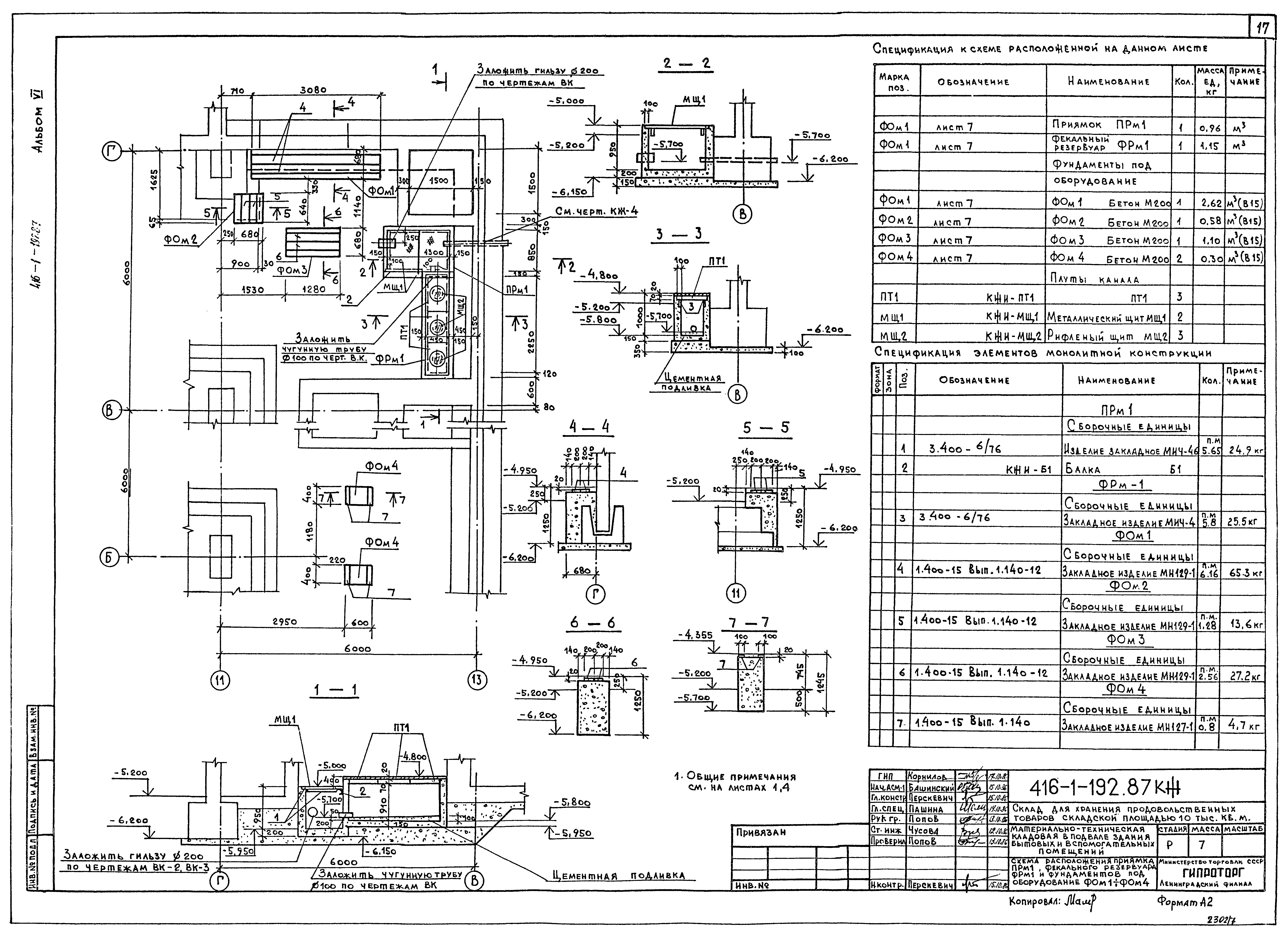 Типовой проект 416-1-192.87