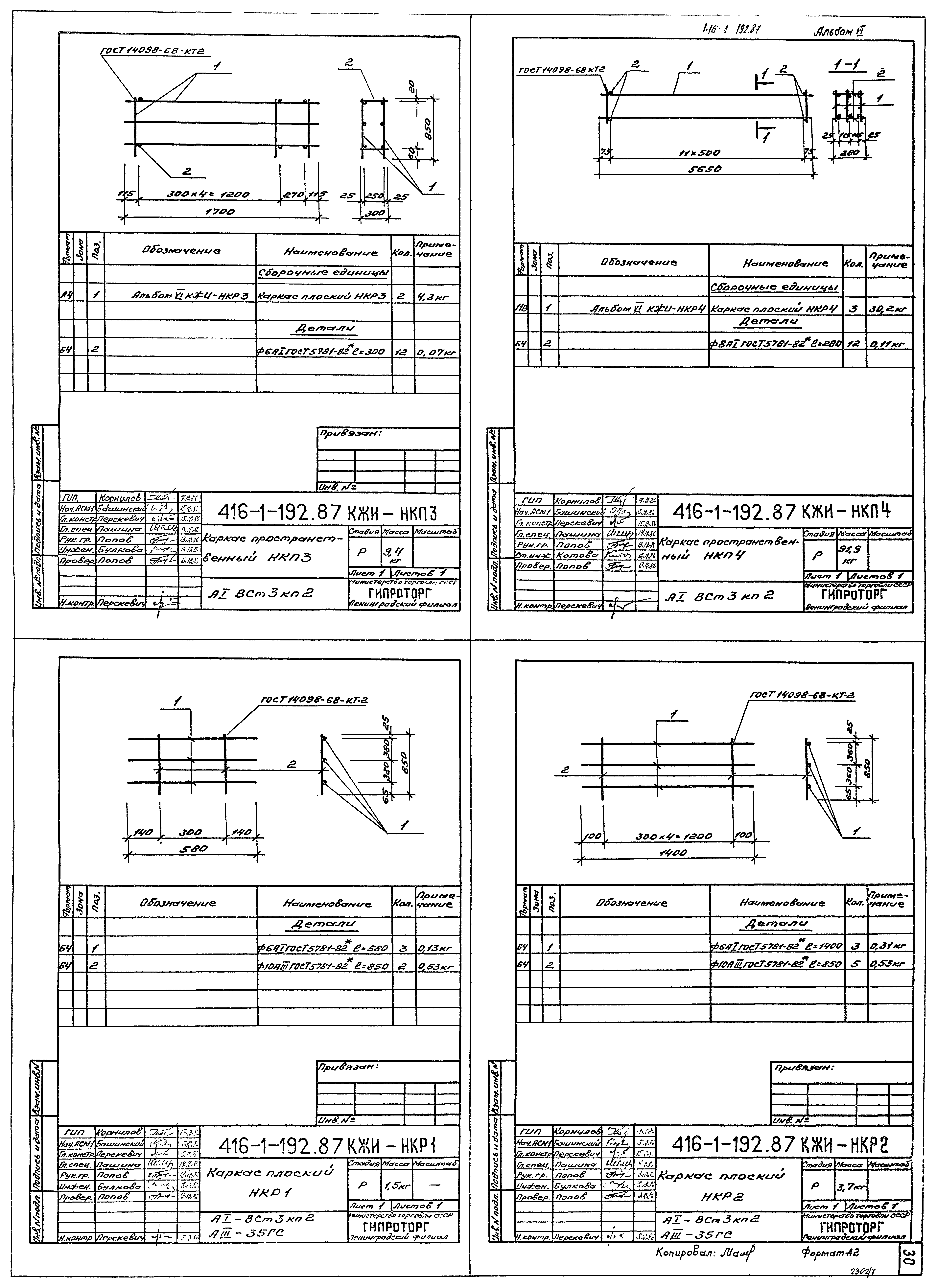 Типовой проект 416-1-192.87