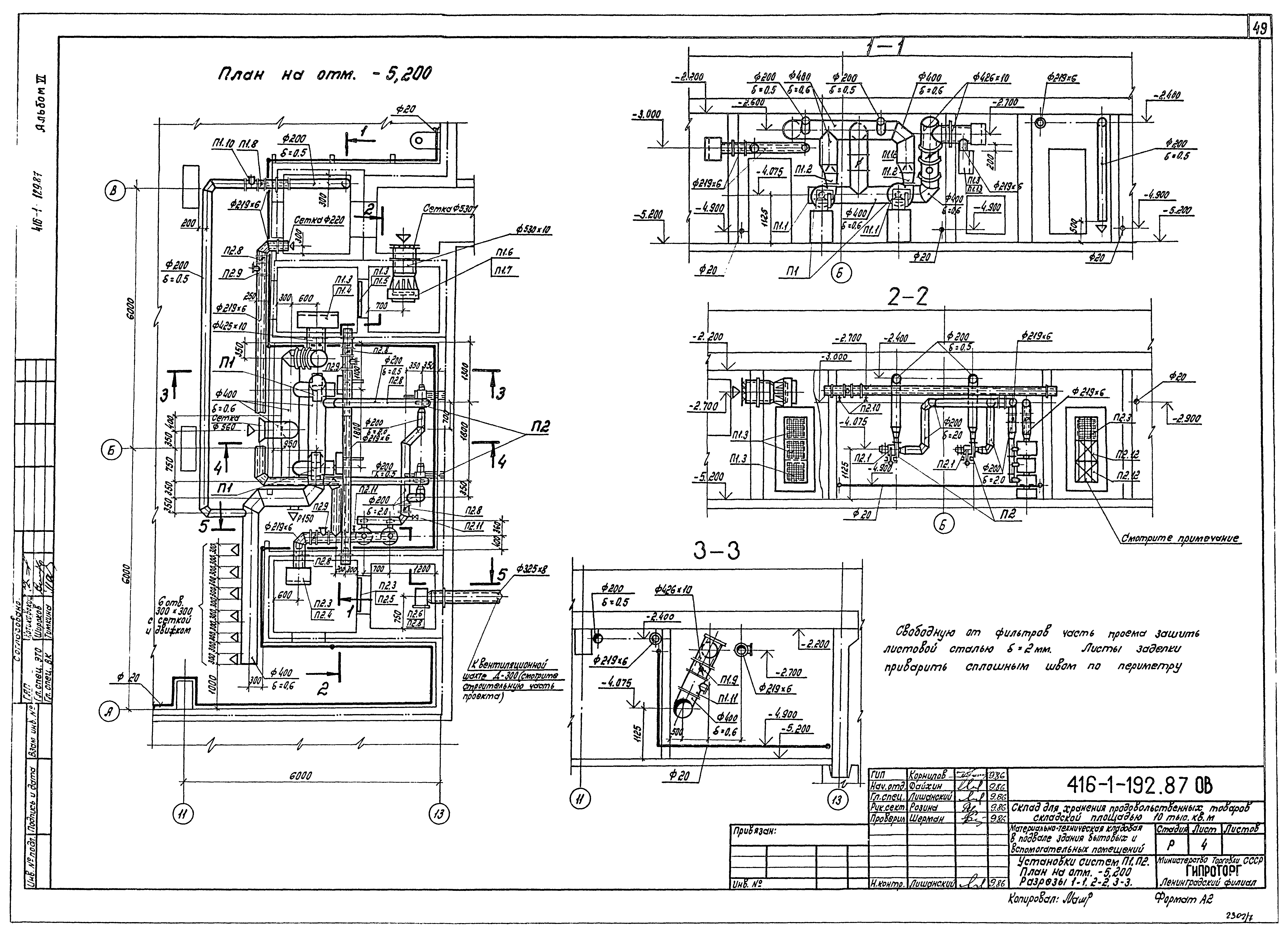 Типовой проект 416-1-192.87