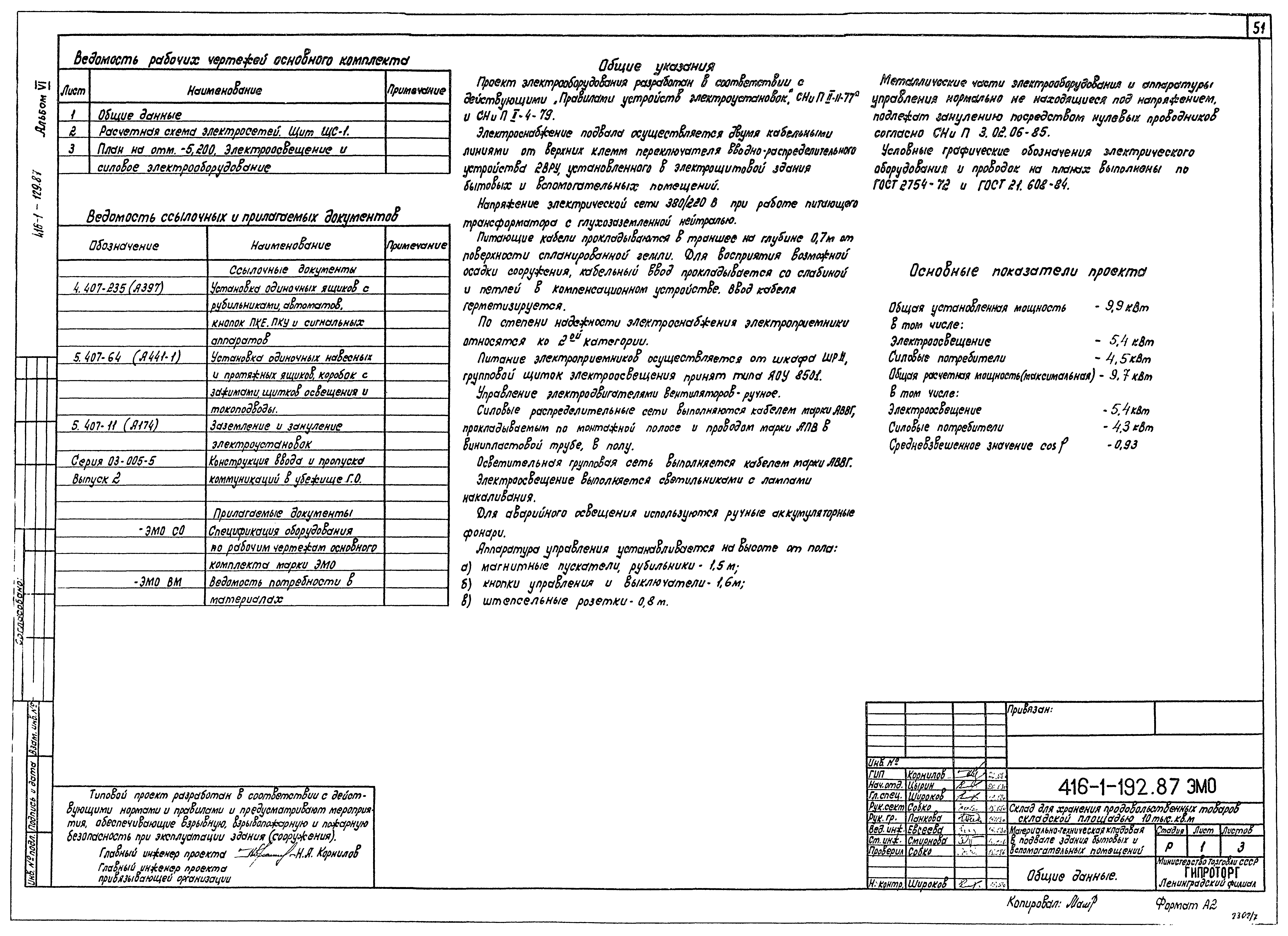 Типовой проект 416-1-192.87