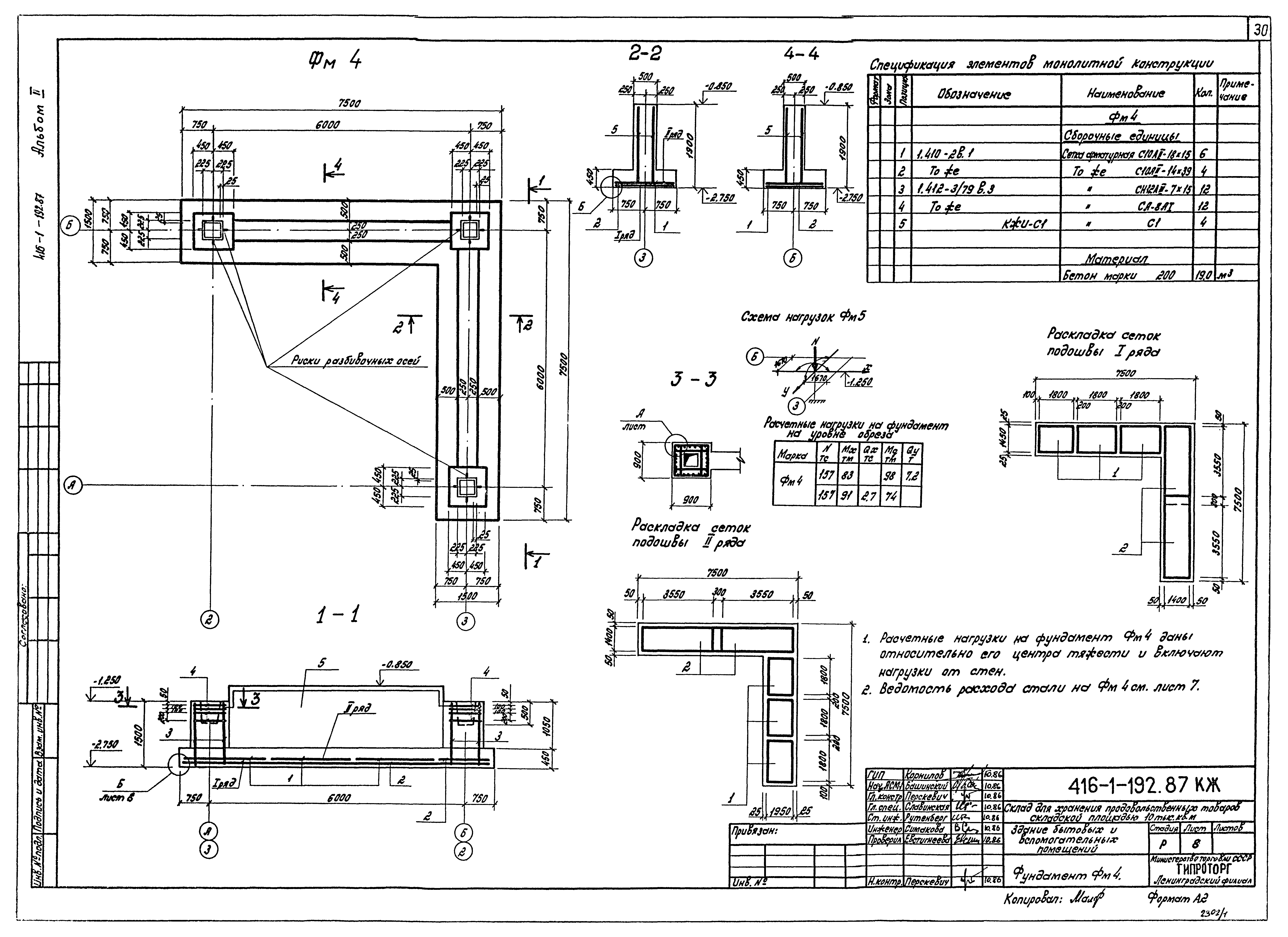 Типовой проект 416-1-192.87