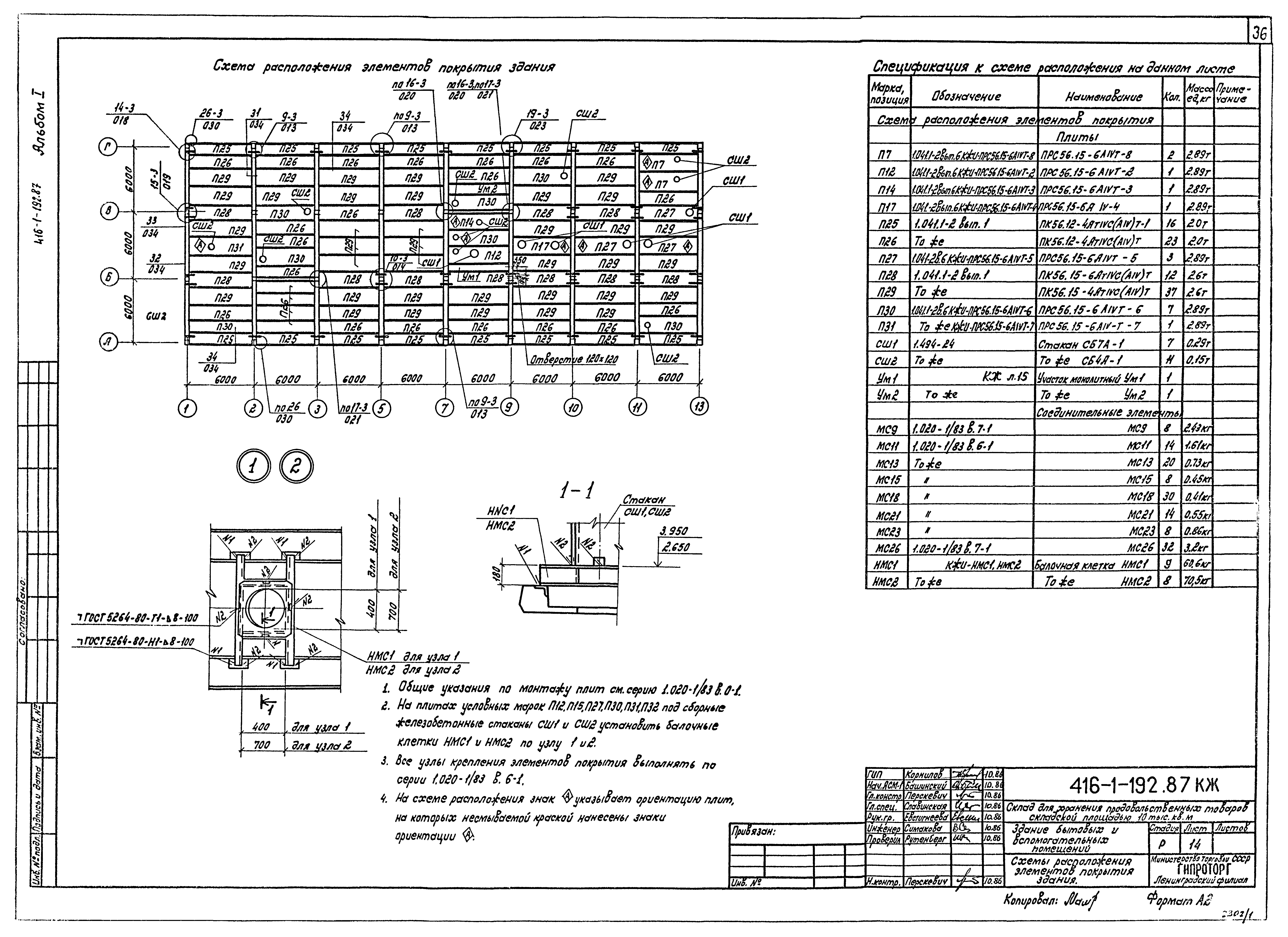 Типовой проект 416-1-192.87