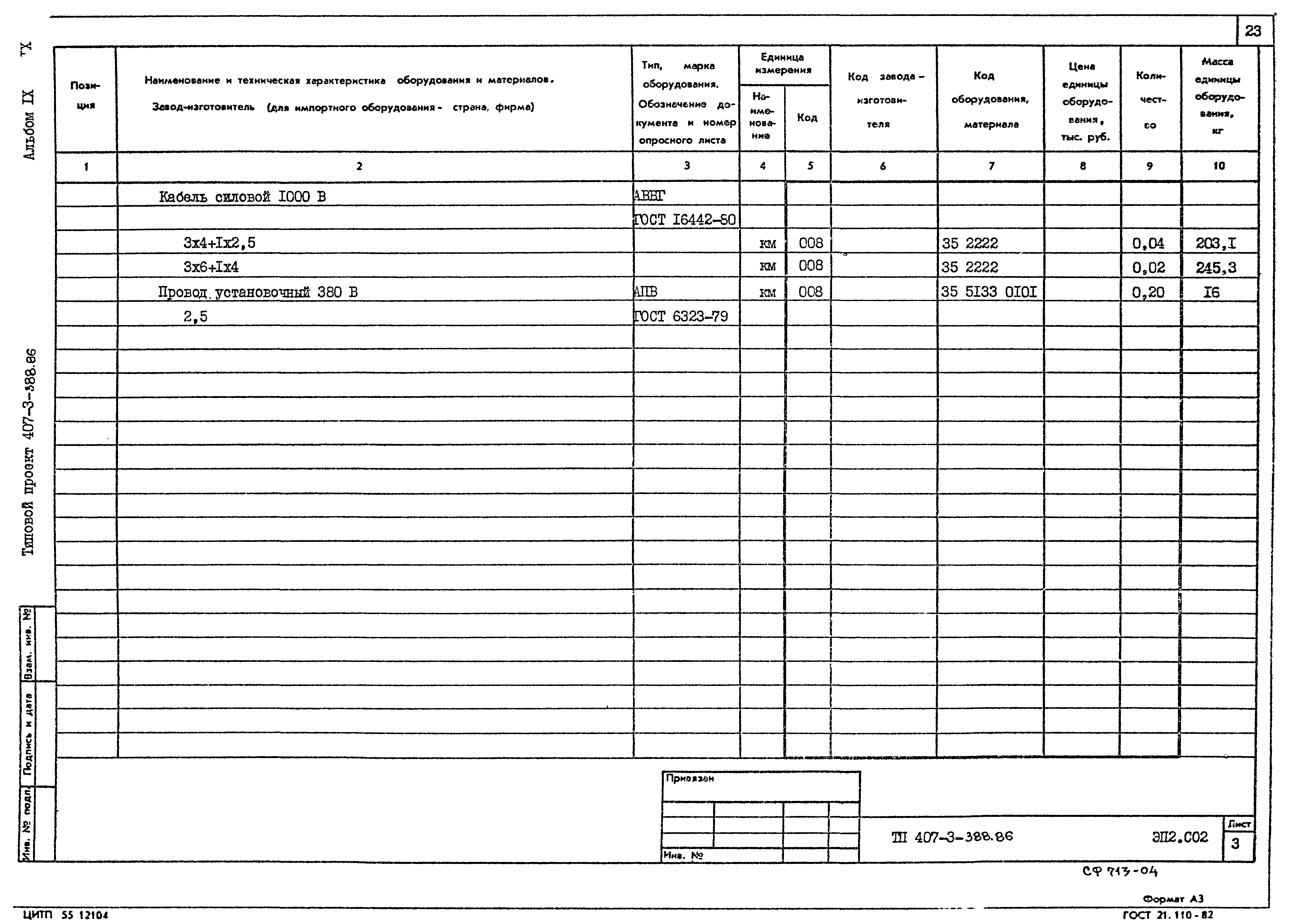 Типовой проект 407-3-388.86