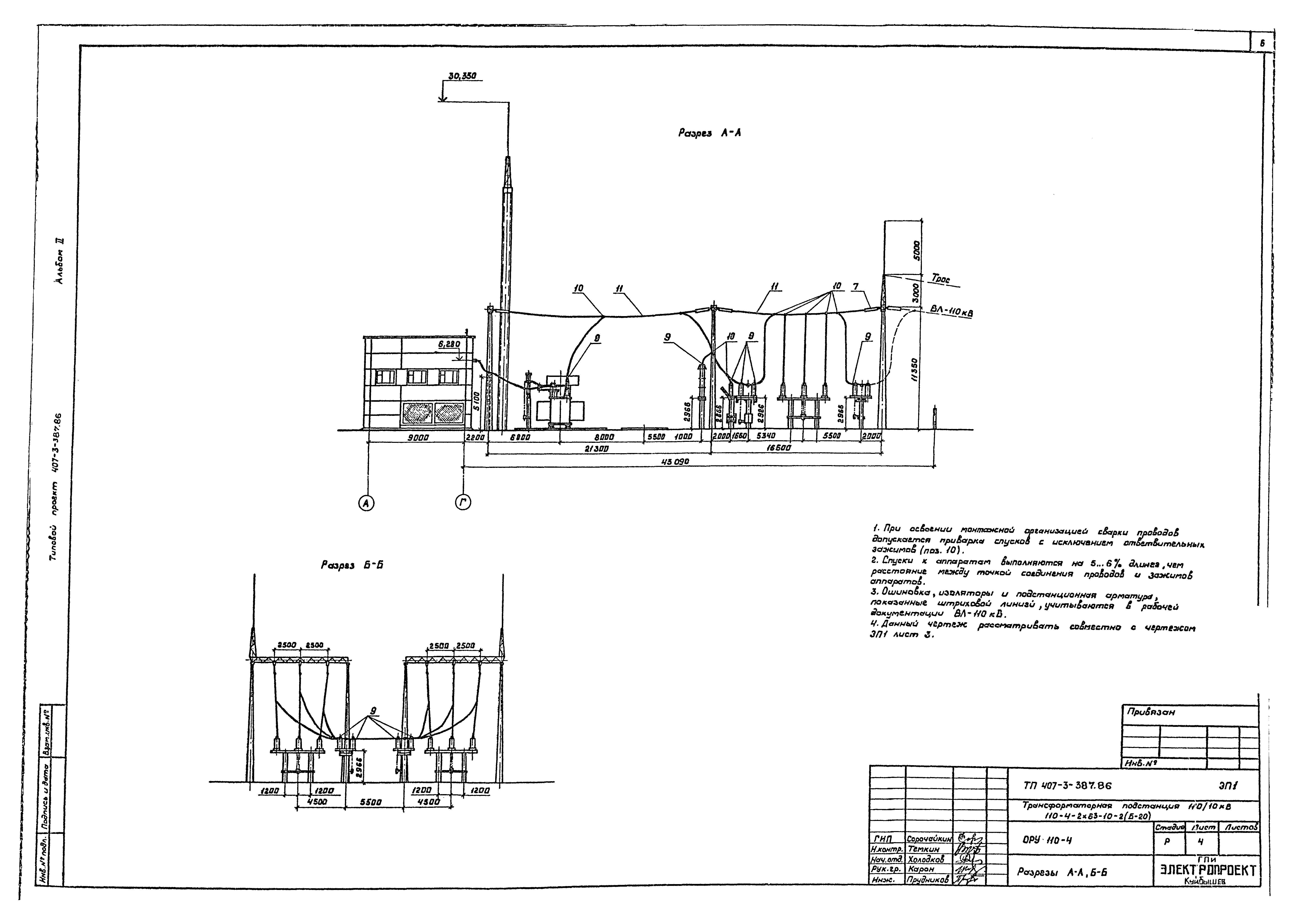 Схемы и технические характеристики ору подстанций