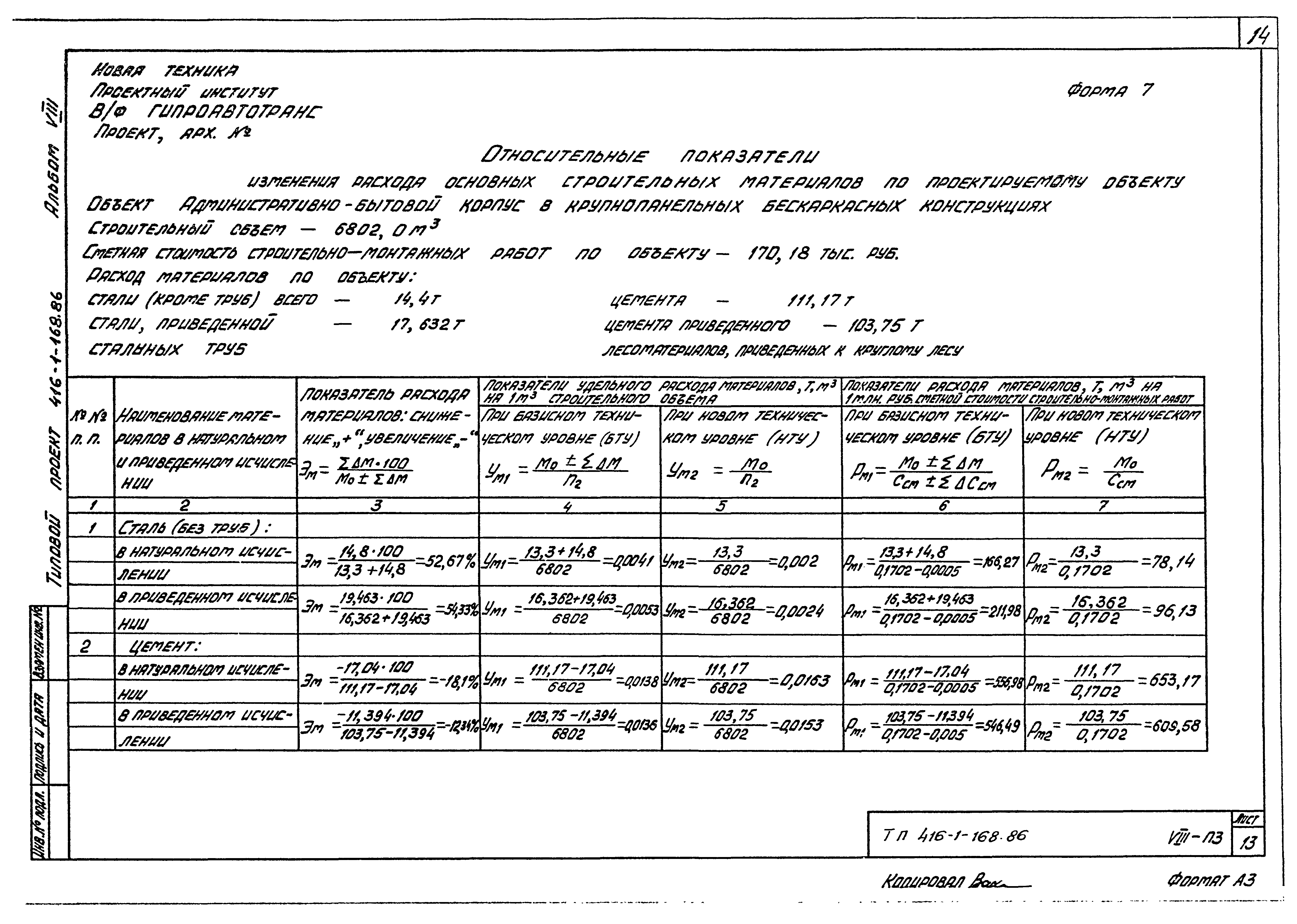 Типовой проект 416-1-168.86