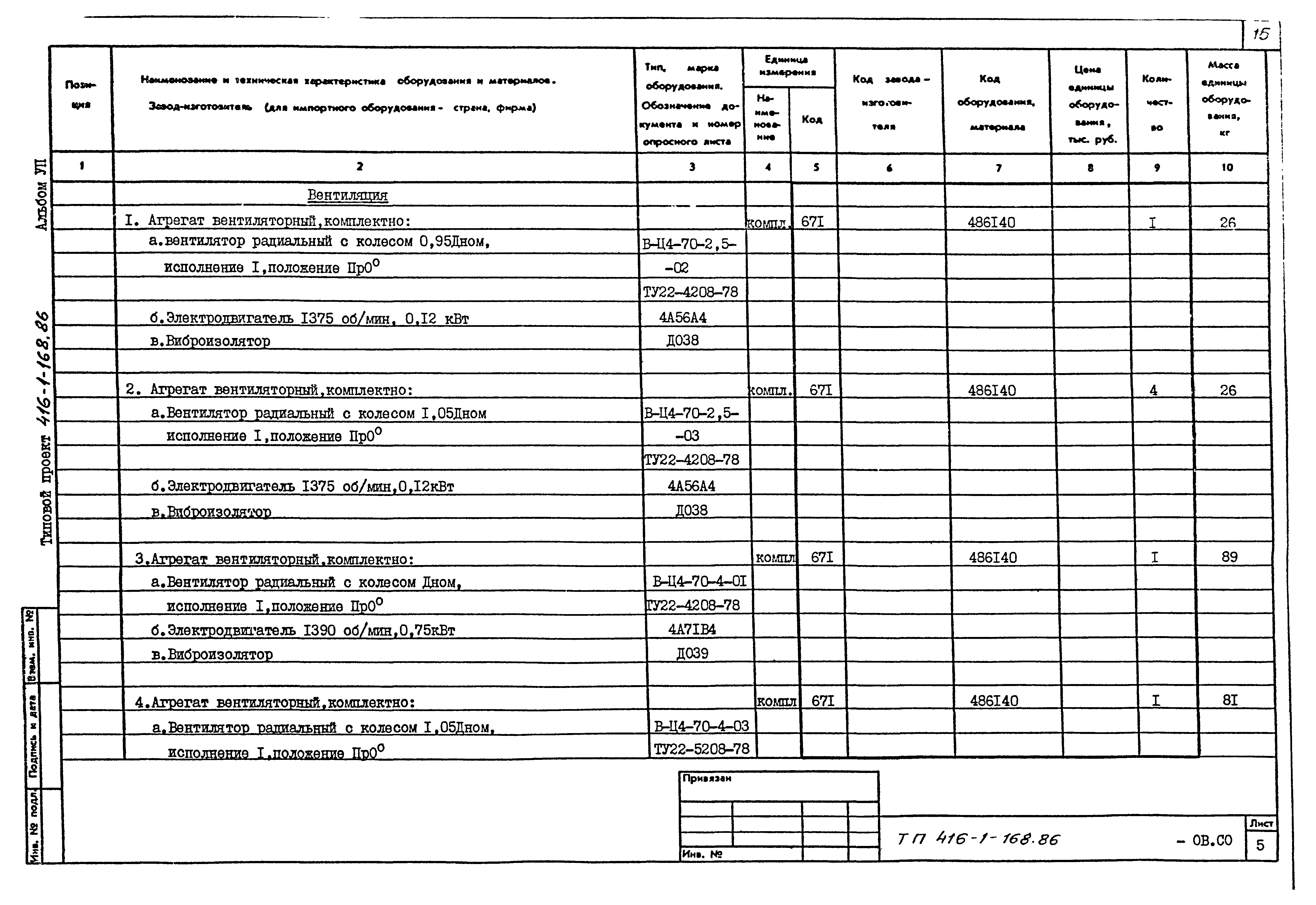 Типовой проект 416-1-168.86