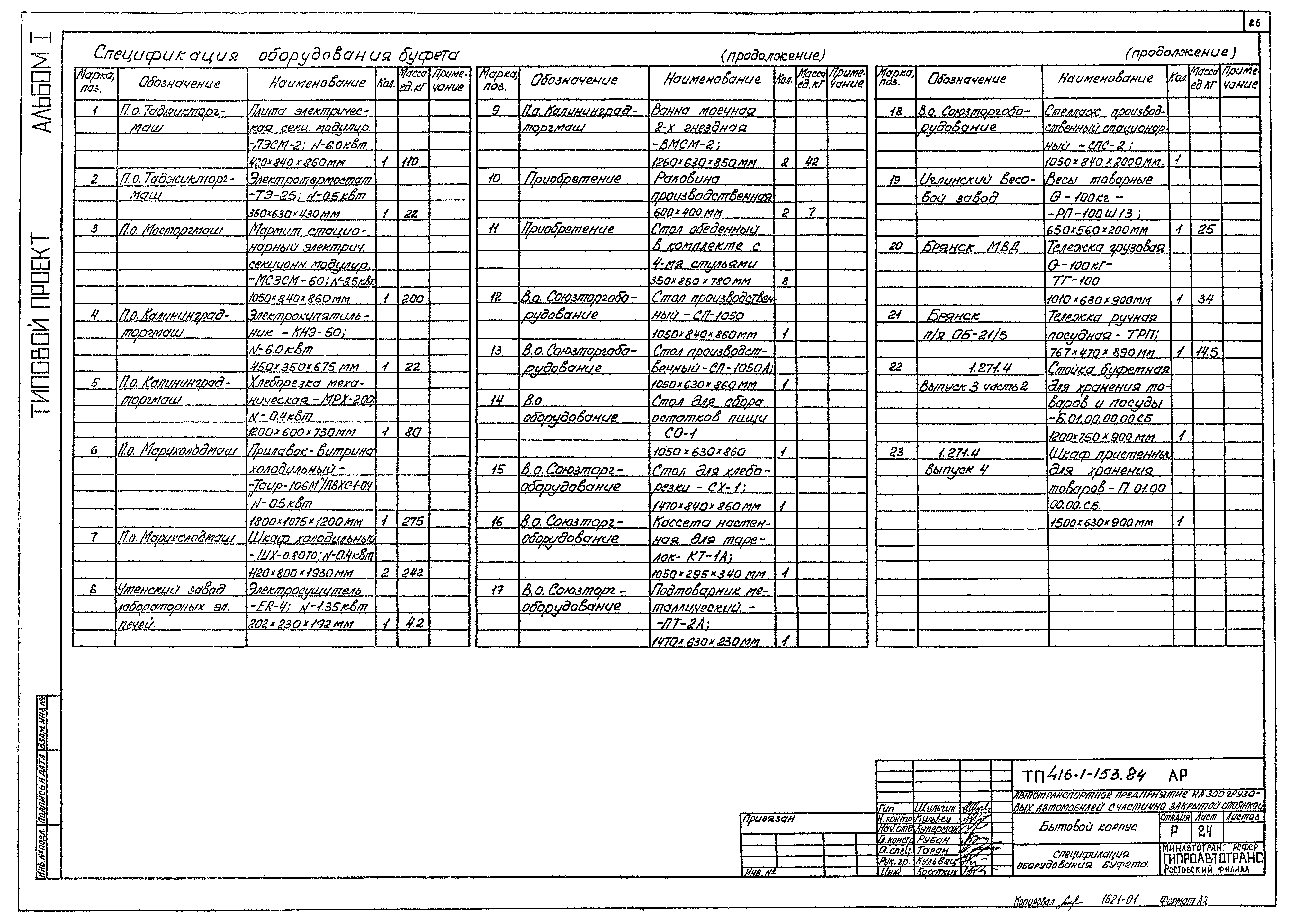 Типовой проект 416-1-153.84