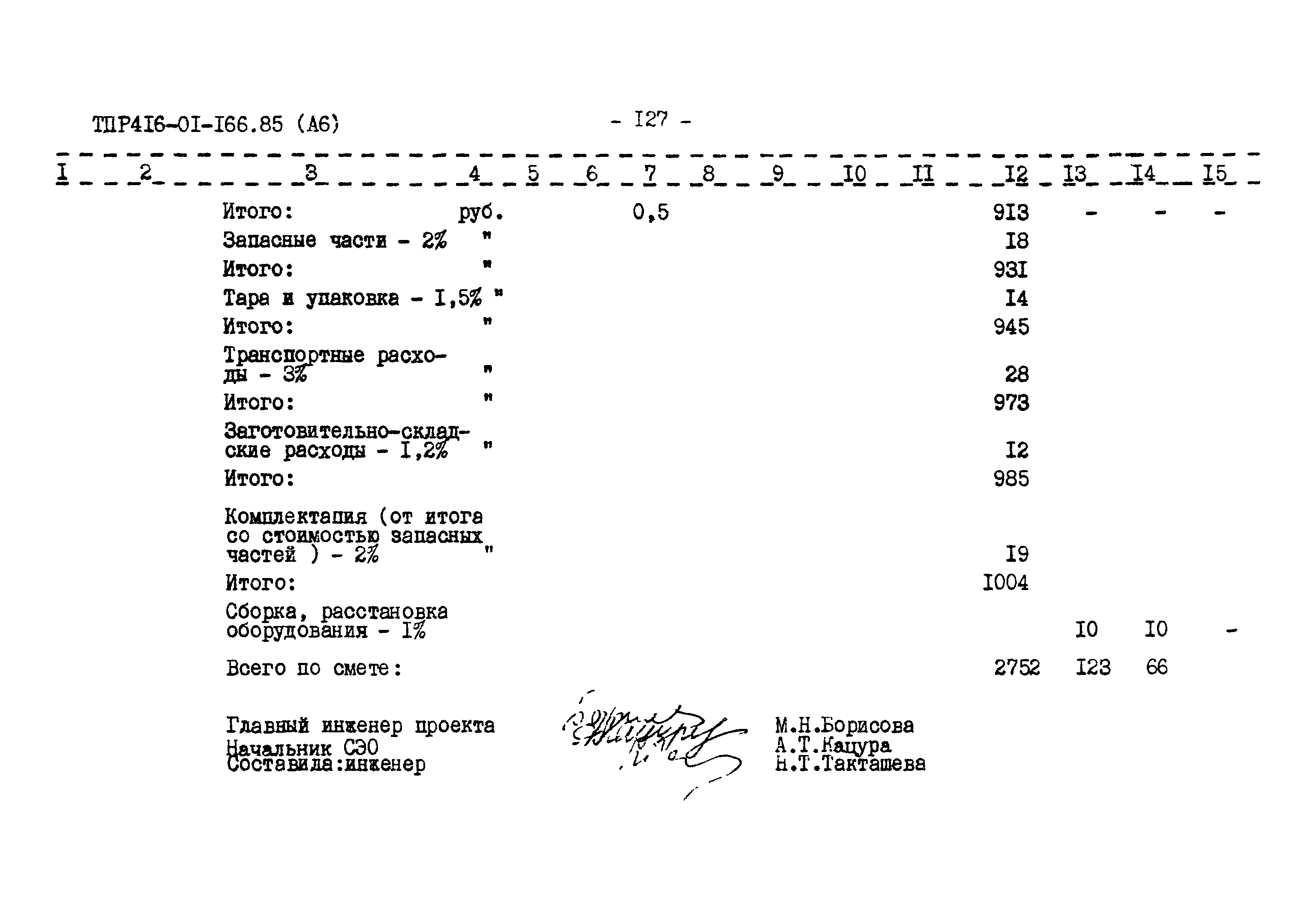 Типовые проектные решения 416-01-166.85