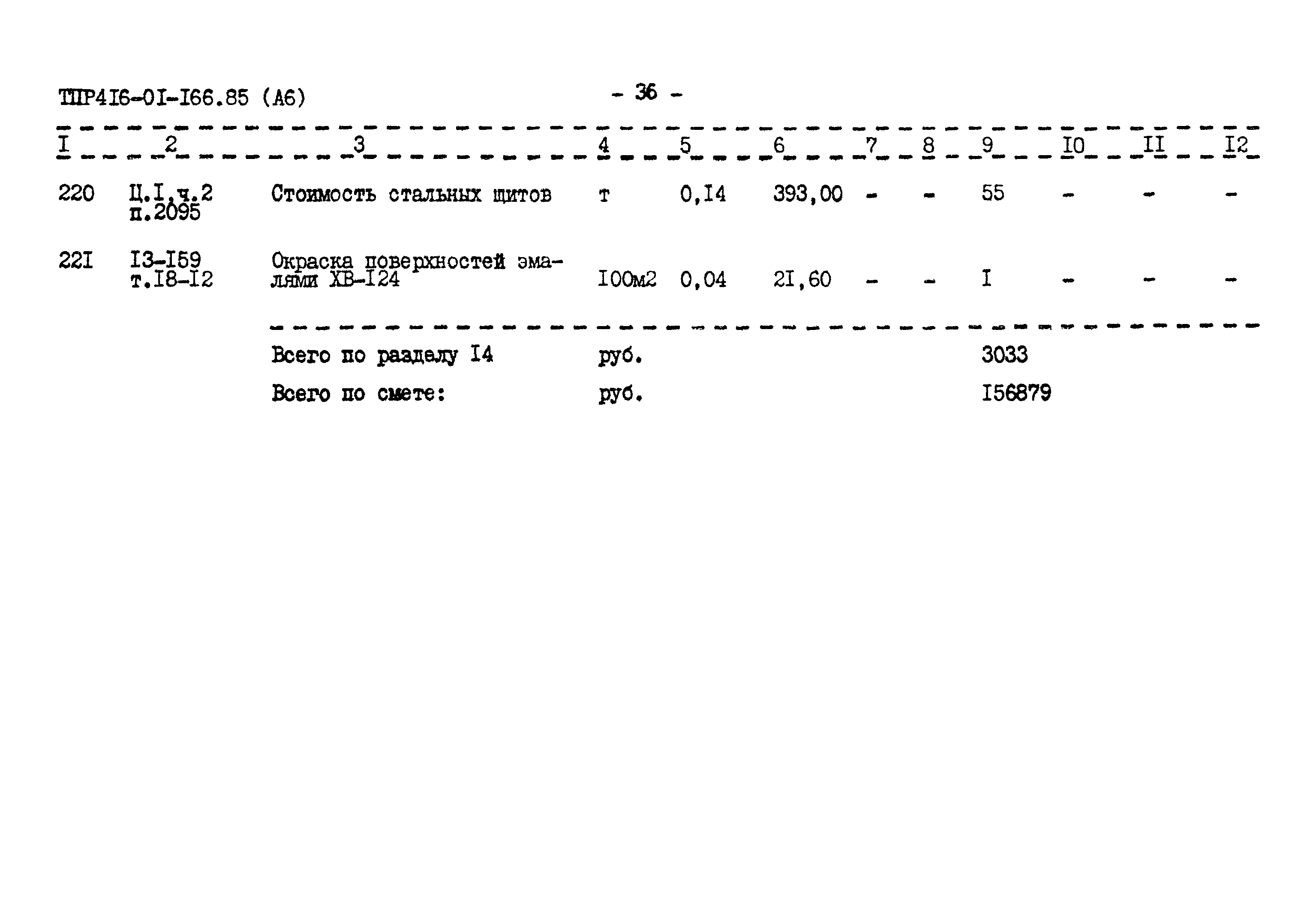 Типовые проектные решения 416-01-166.85