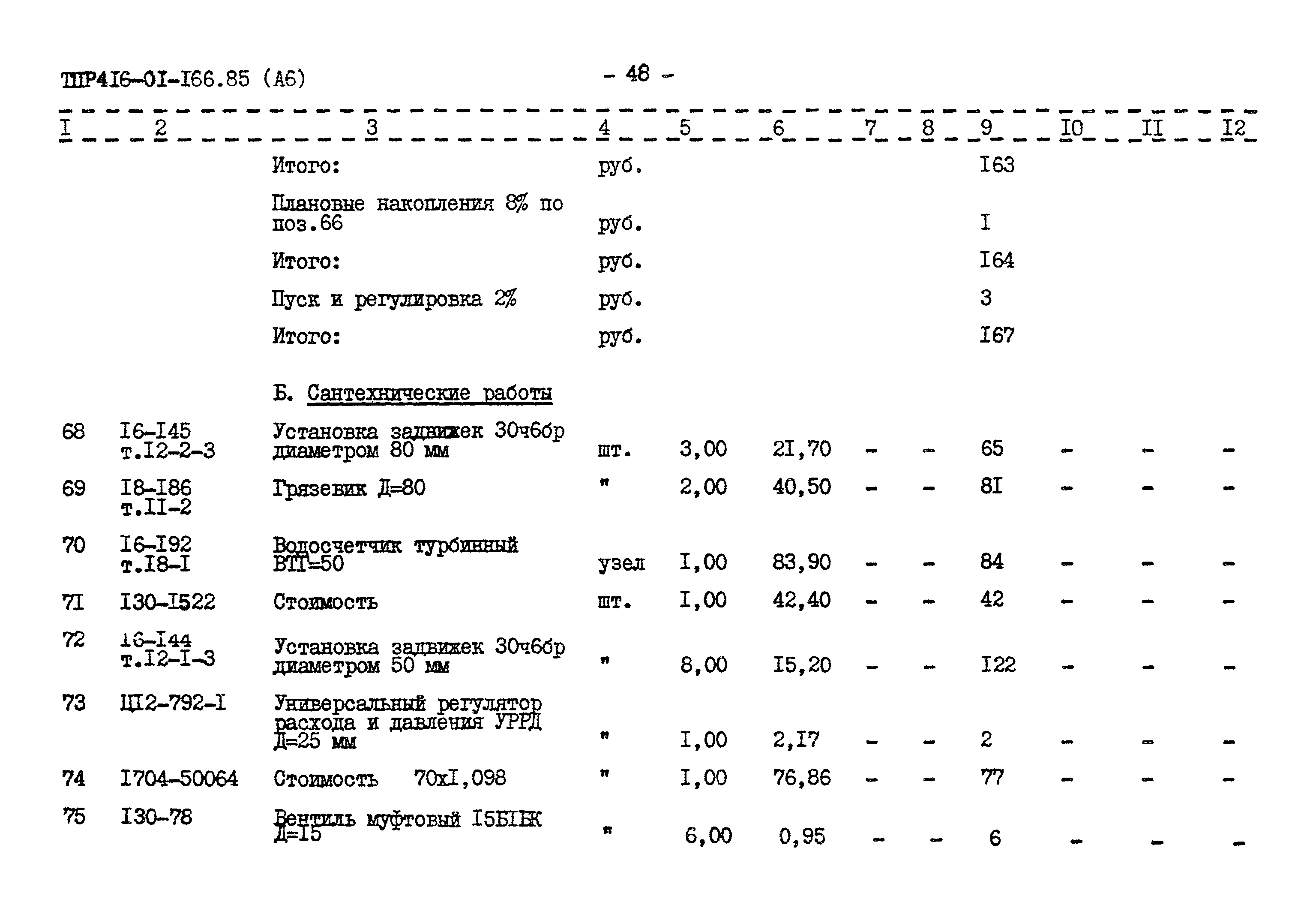 Типовые проектные решения 416-01-166.85