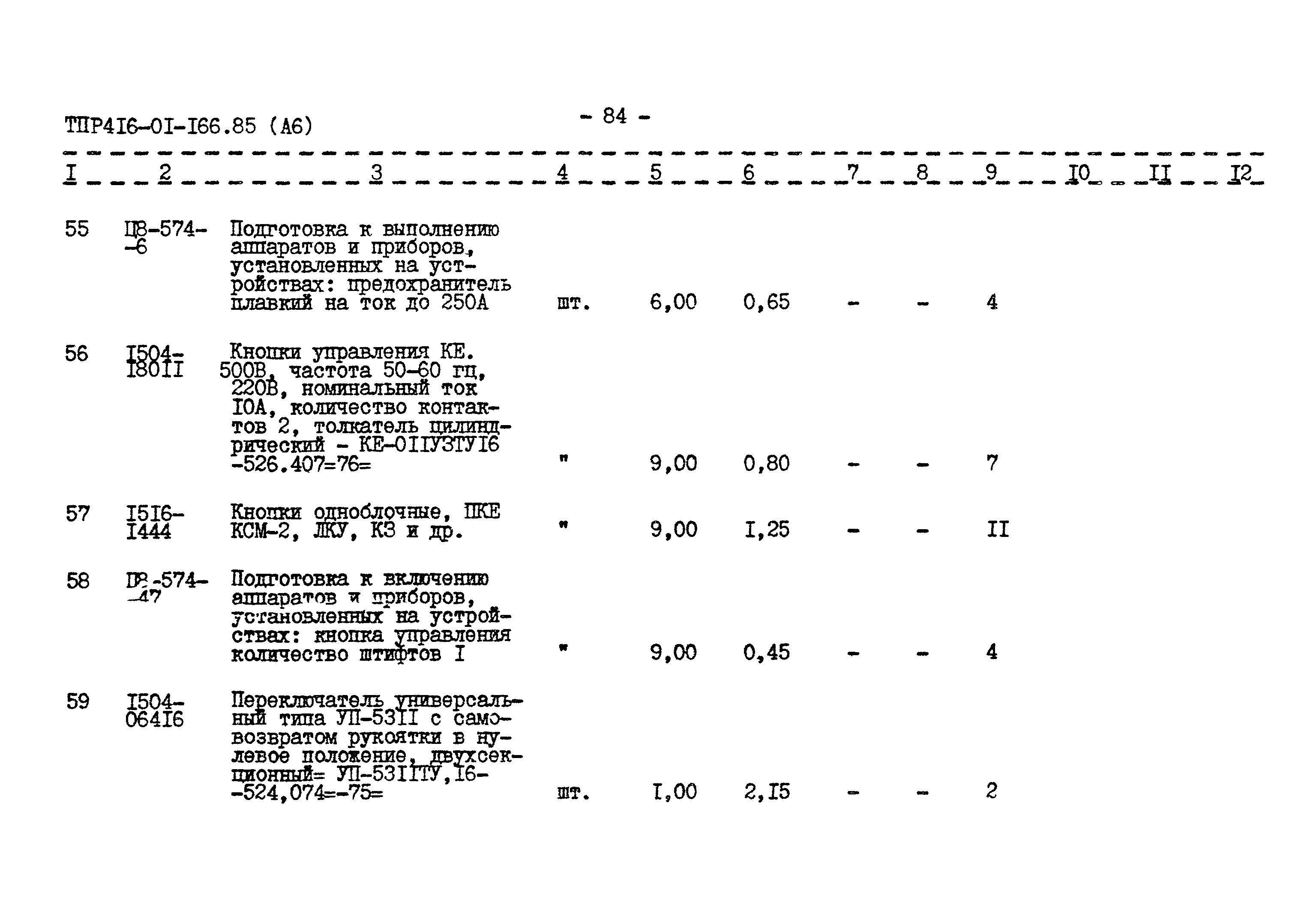 Типовые проектные решения 416-01-166.85