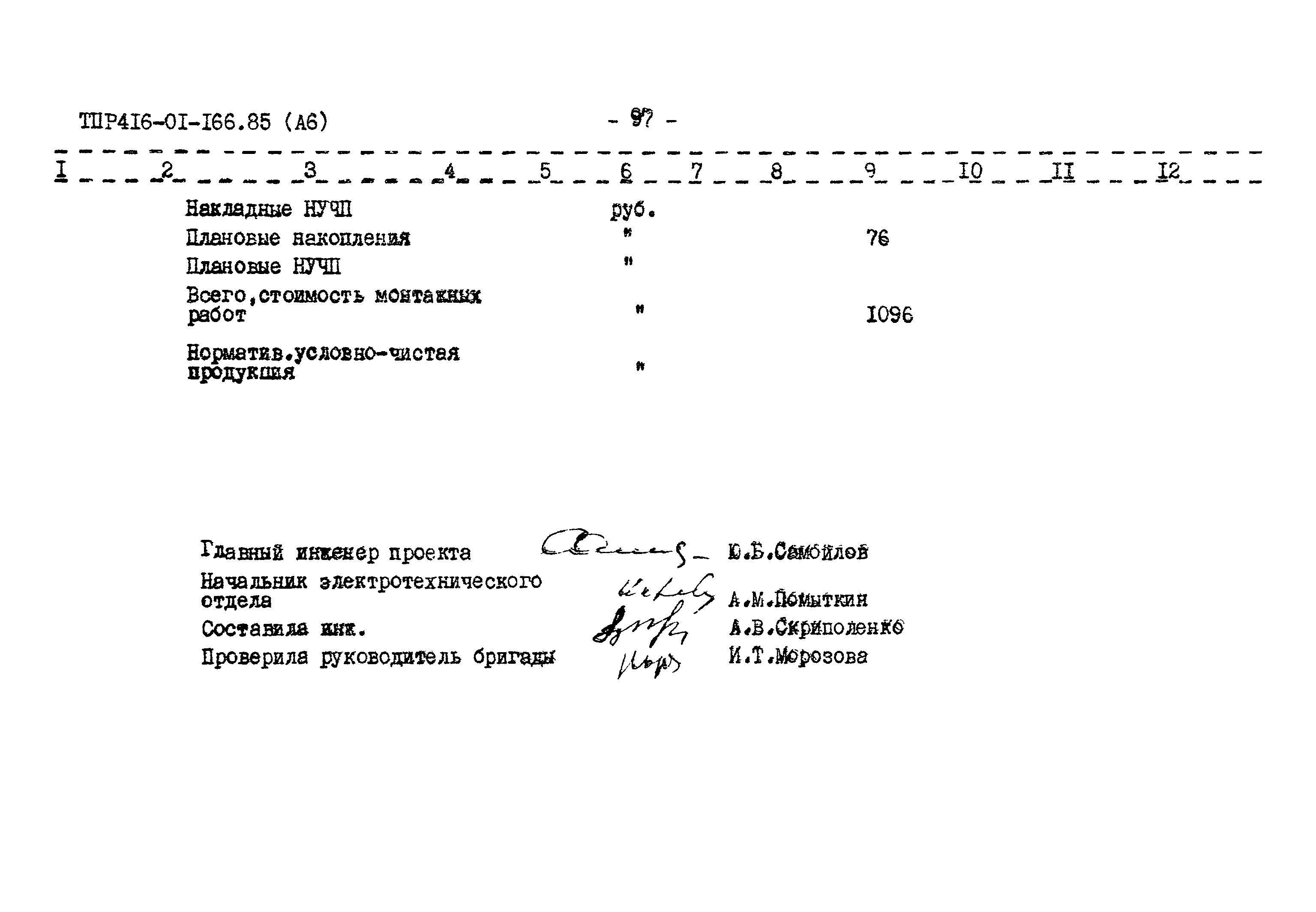 Типовые проектные решения 416-01-166.85