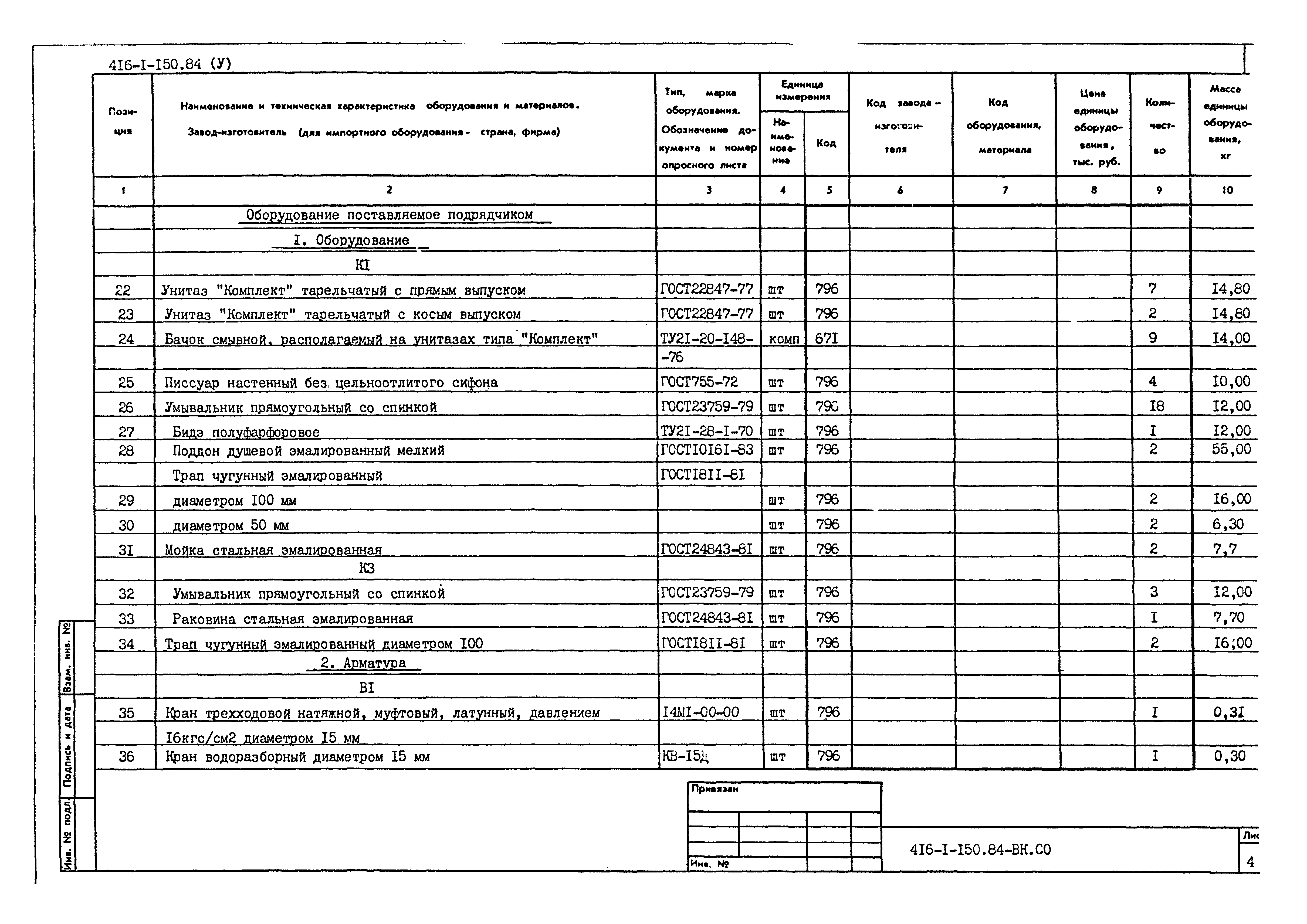 Типовой проект 416-1-150.84