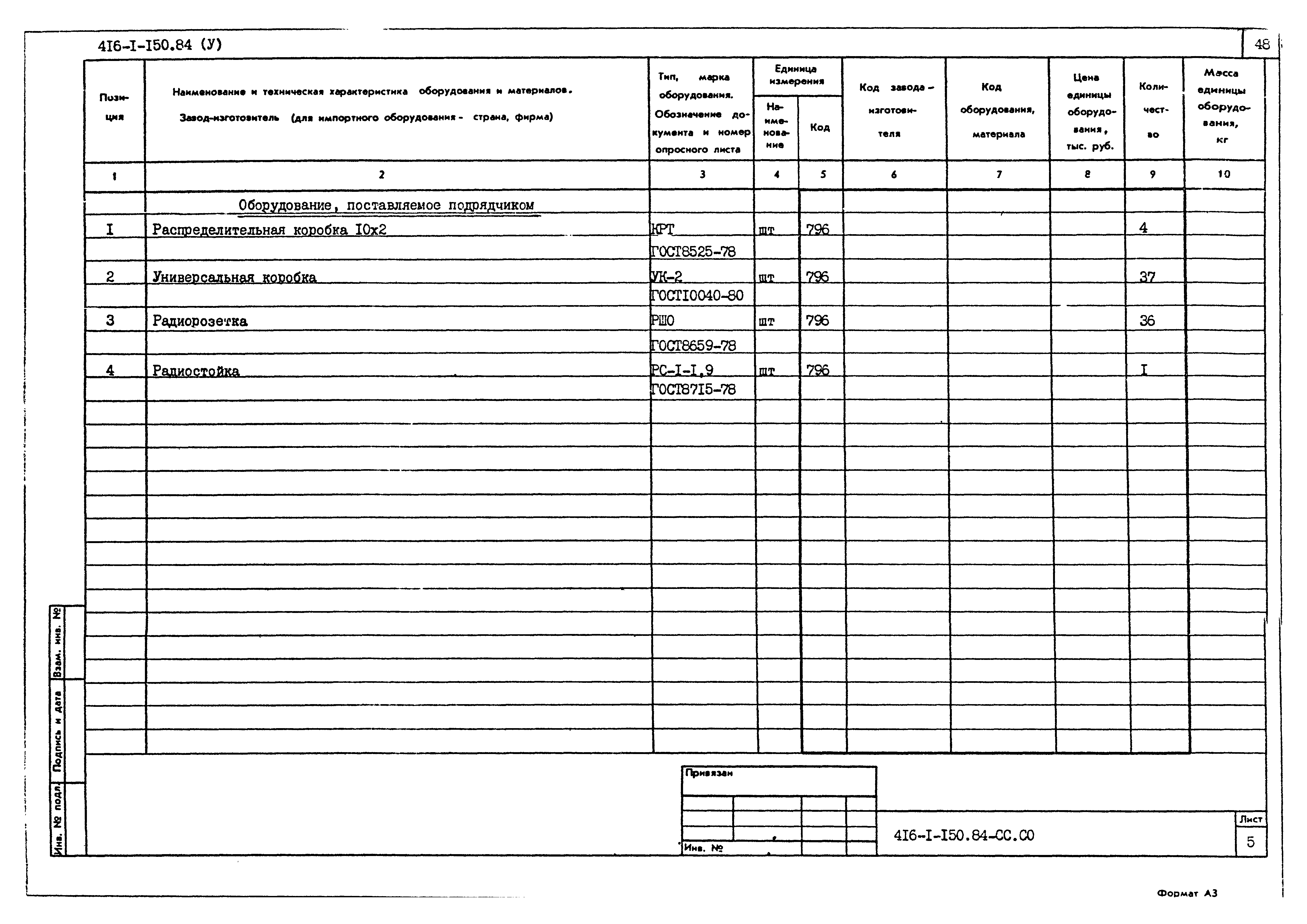 Типовой проект 416-1-150.84