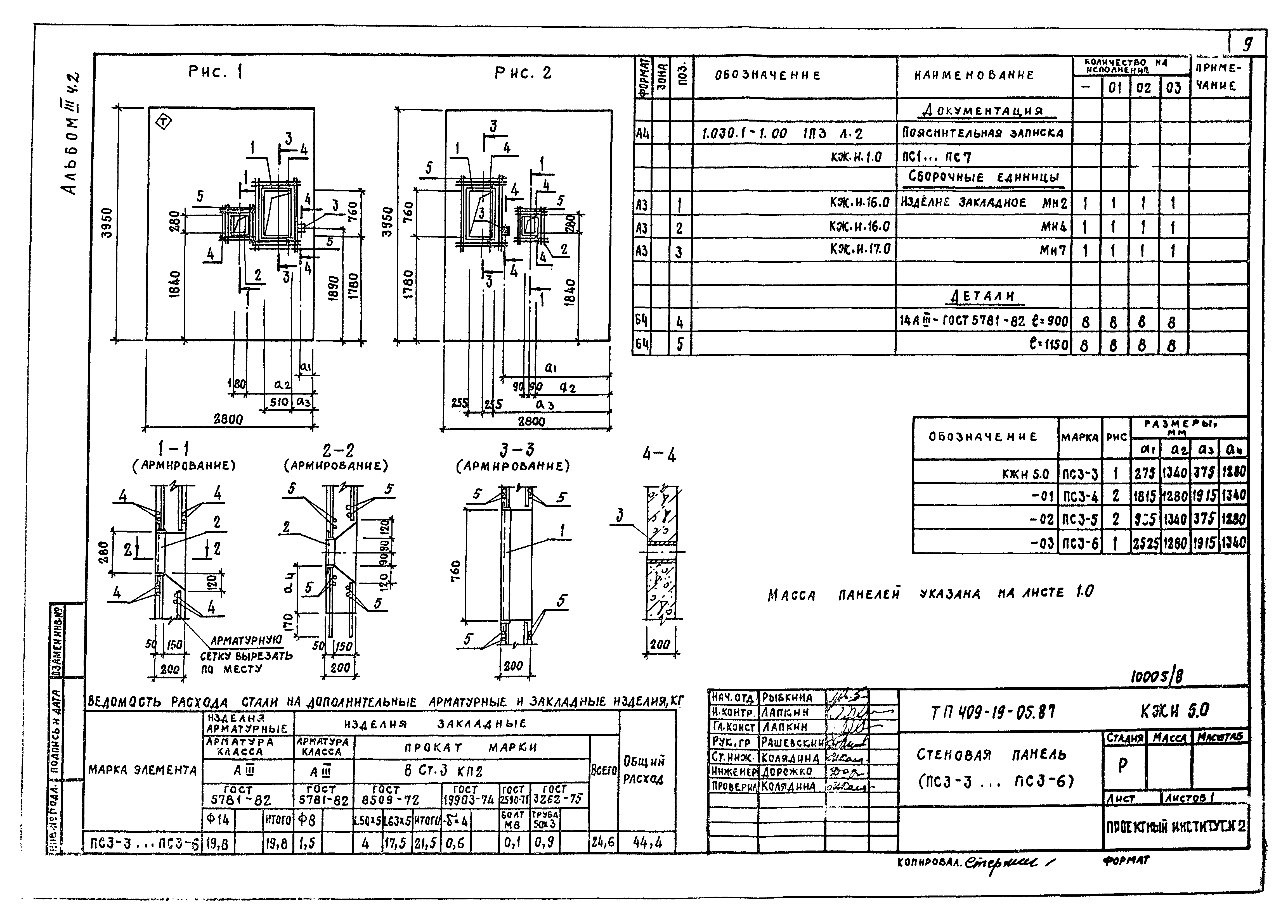 Типовые проектные решения 409-19-05.87