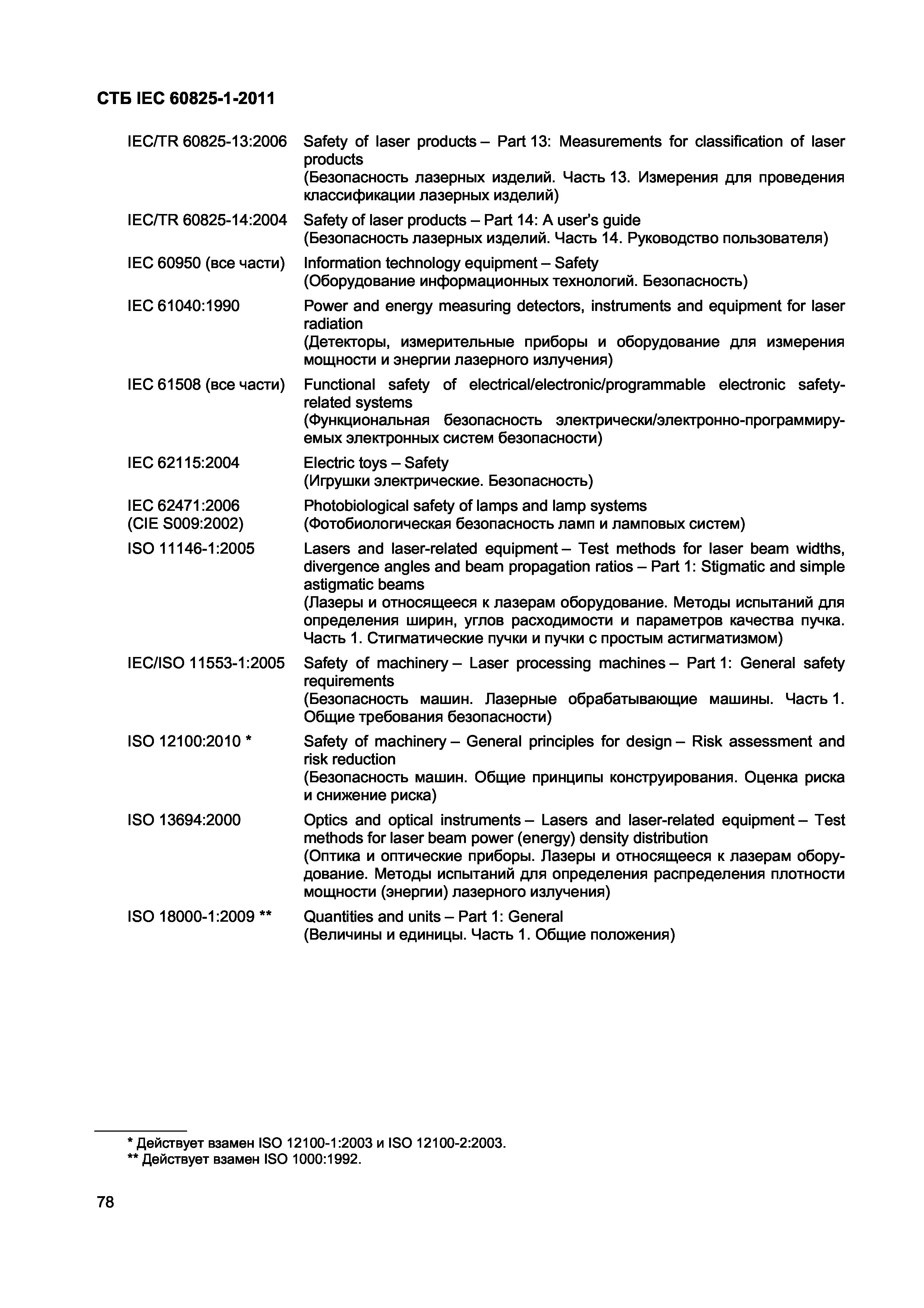 СТБ IEC 60825-1-2011